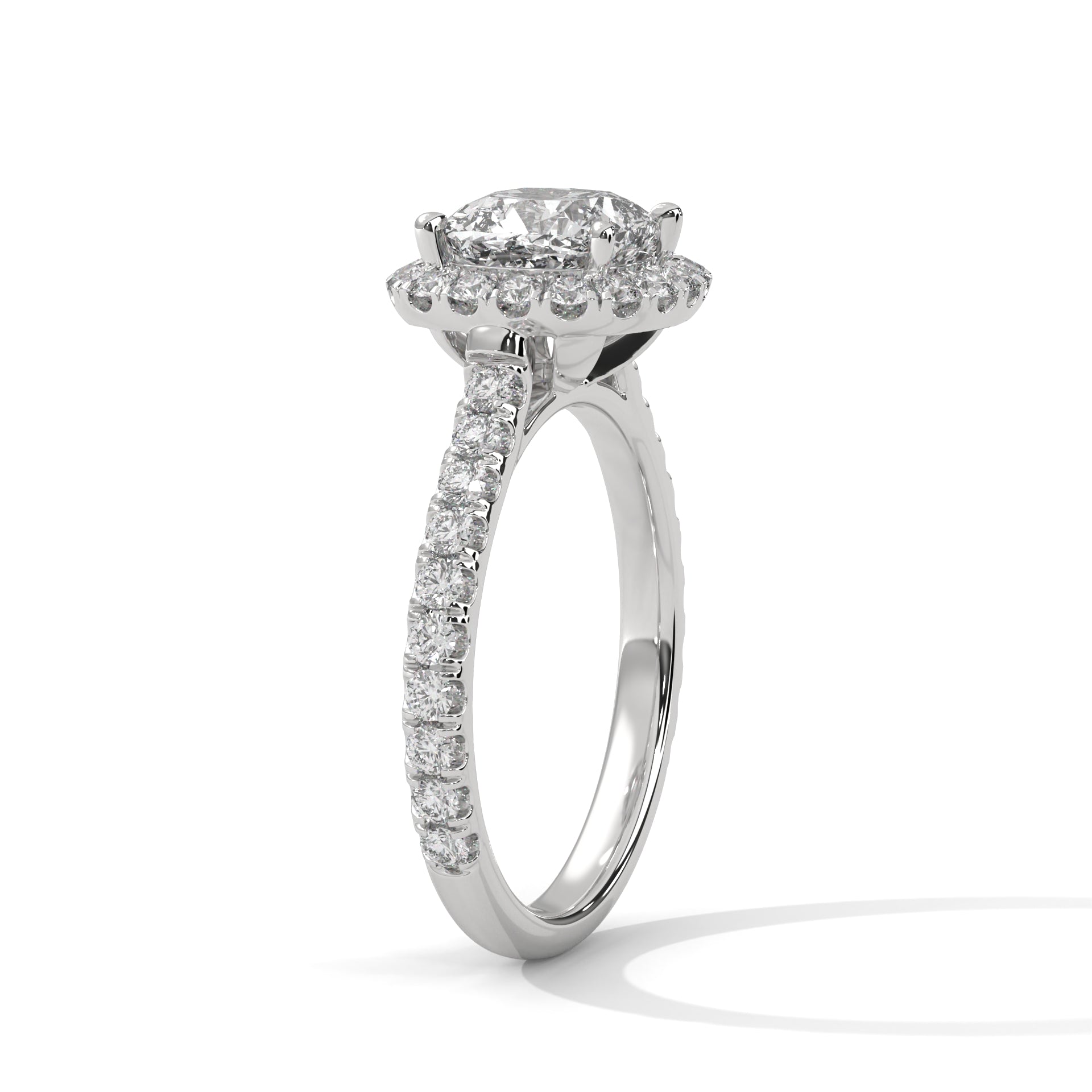 Glimmer 3CT Cushion Lab-Grown Diamond Engagement Ring | 3.61 CTW