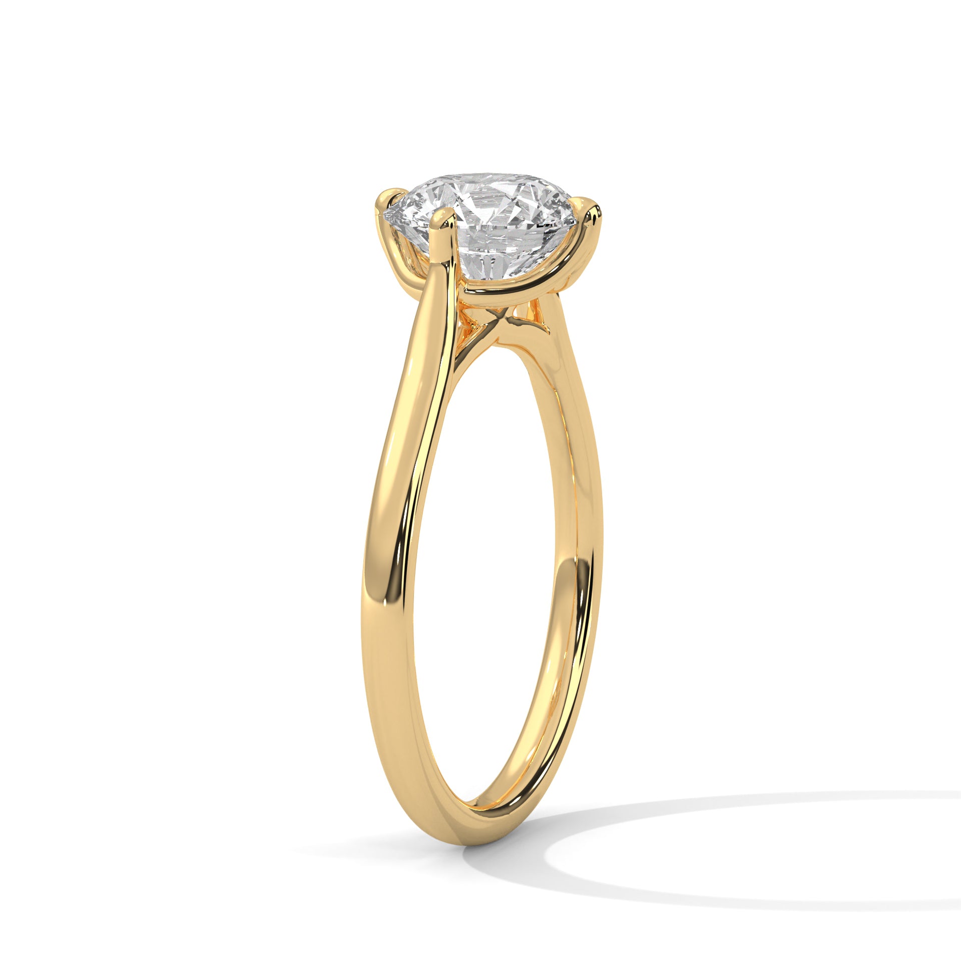 Cathedral-Setting 2 CTW Round-Cut Diamond Engagement Ring | 14K & 18K Gold