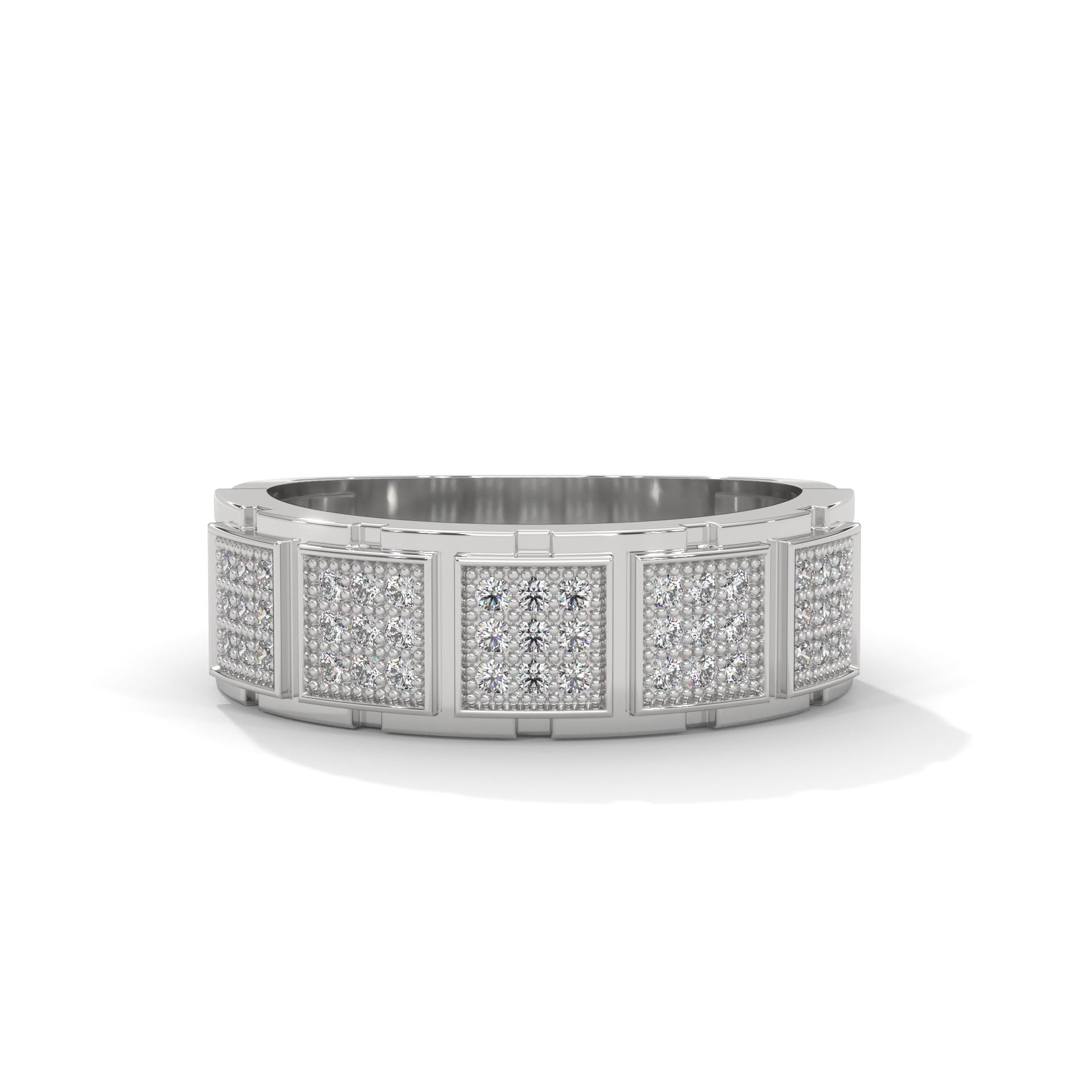 Imperium 0.45 CTW Round Lab-Grown Diamond Multi-Panel Men's Ring