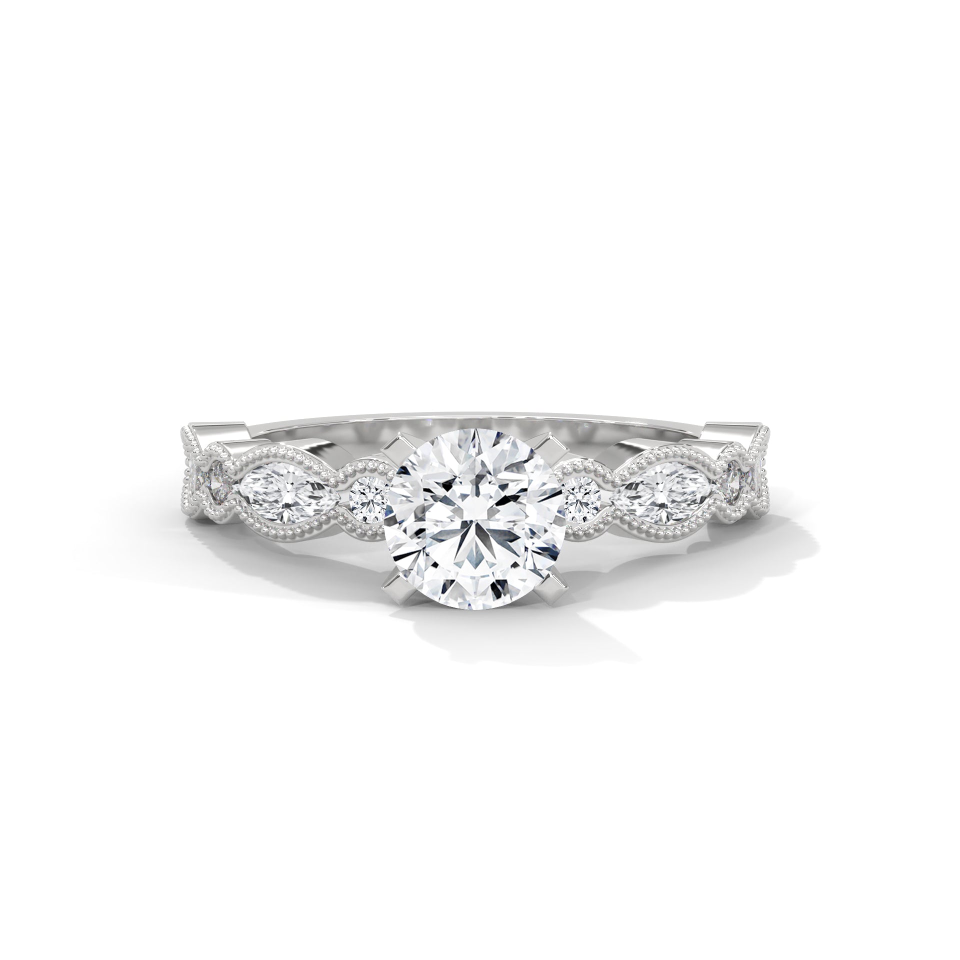 The Opulent Pave Twirl 1.66 CTW Round-Cut Diamond Ladies' Ring | E VS1