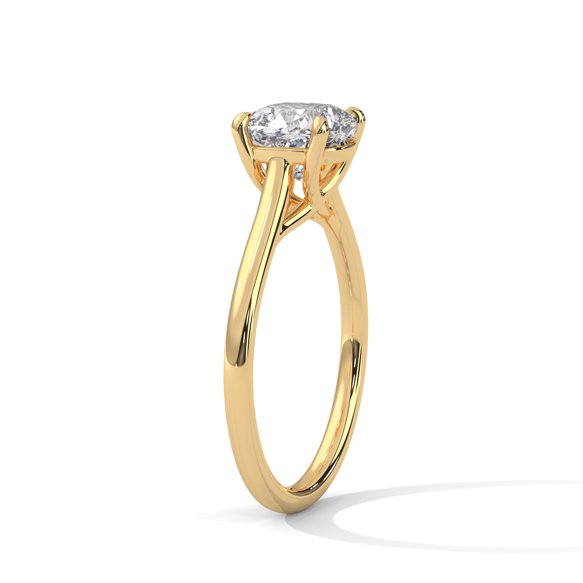 Noelle 3ct Cushion Lab-Grown Diamond Solitaire Engagement Ring