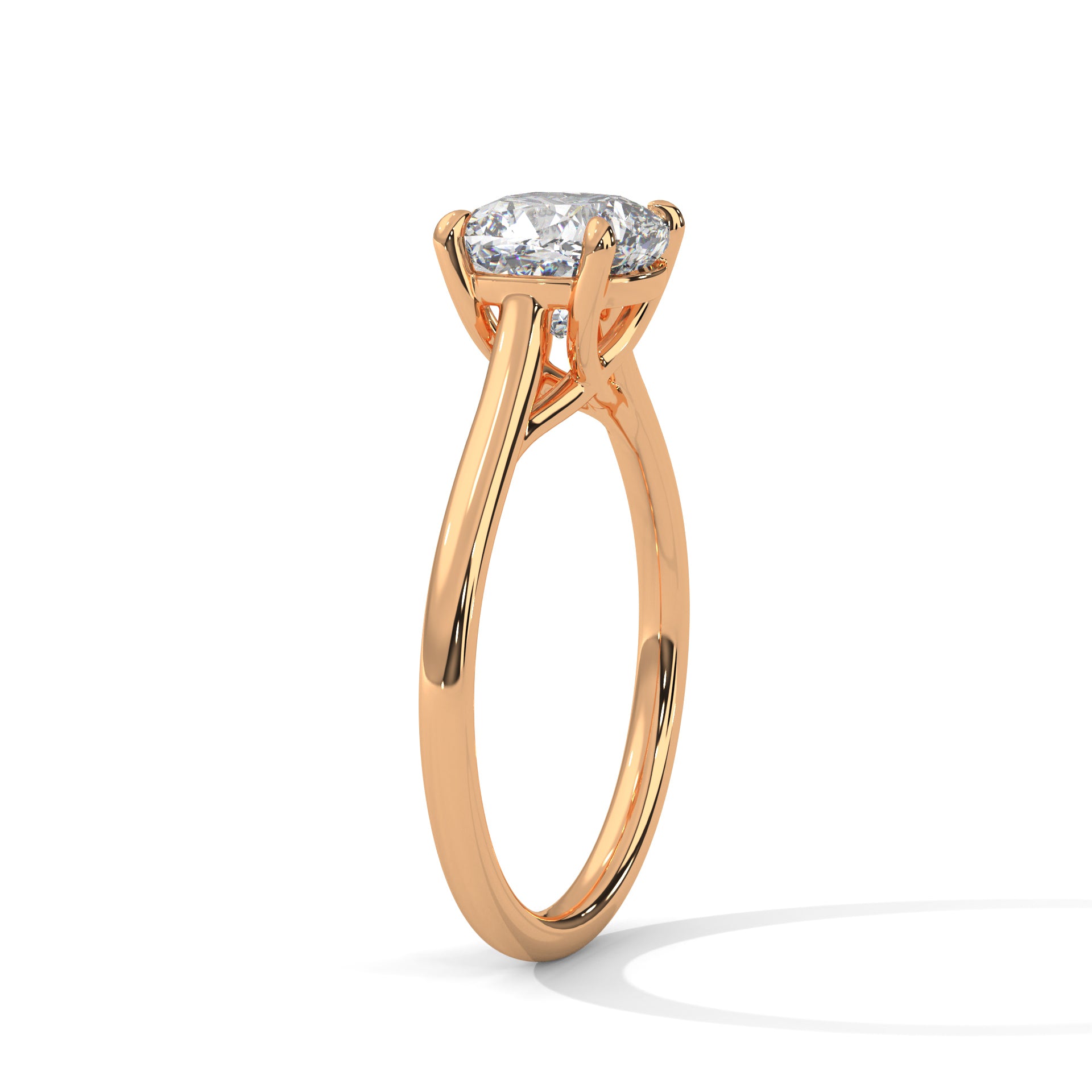 Noelle 3ct Cushion Lab-Grown Diamond Solitaire Engagement Ring