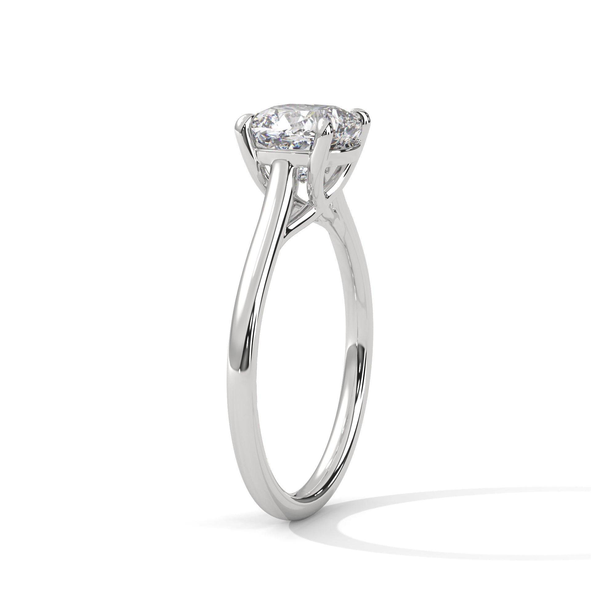 Noelle 3ct Cushion Lab-Grown Diamond Solitaire Engagement Ring