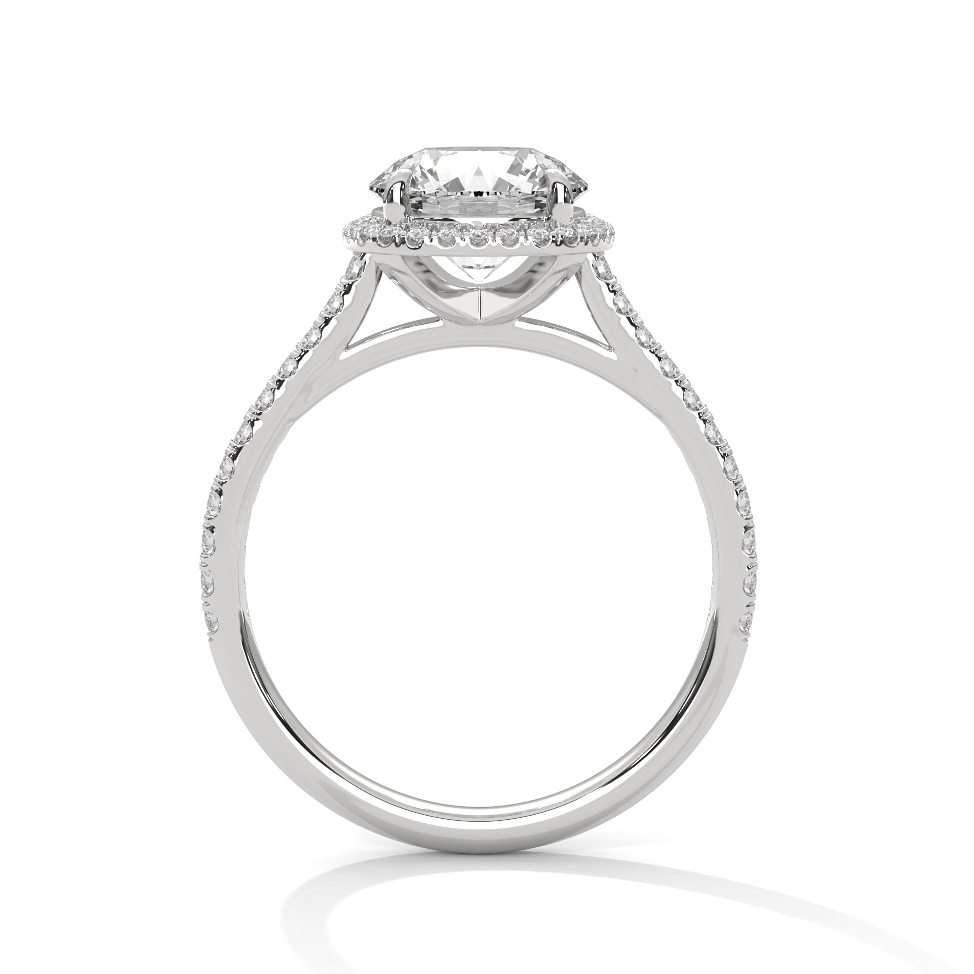 Seraphina Glow 1.5 CT Lab Grown Cushion-Cut Diamond Halo Ring | 1.86 CTW