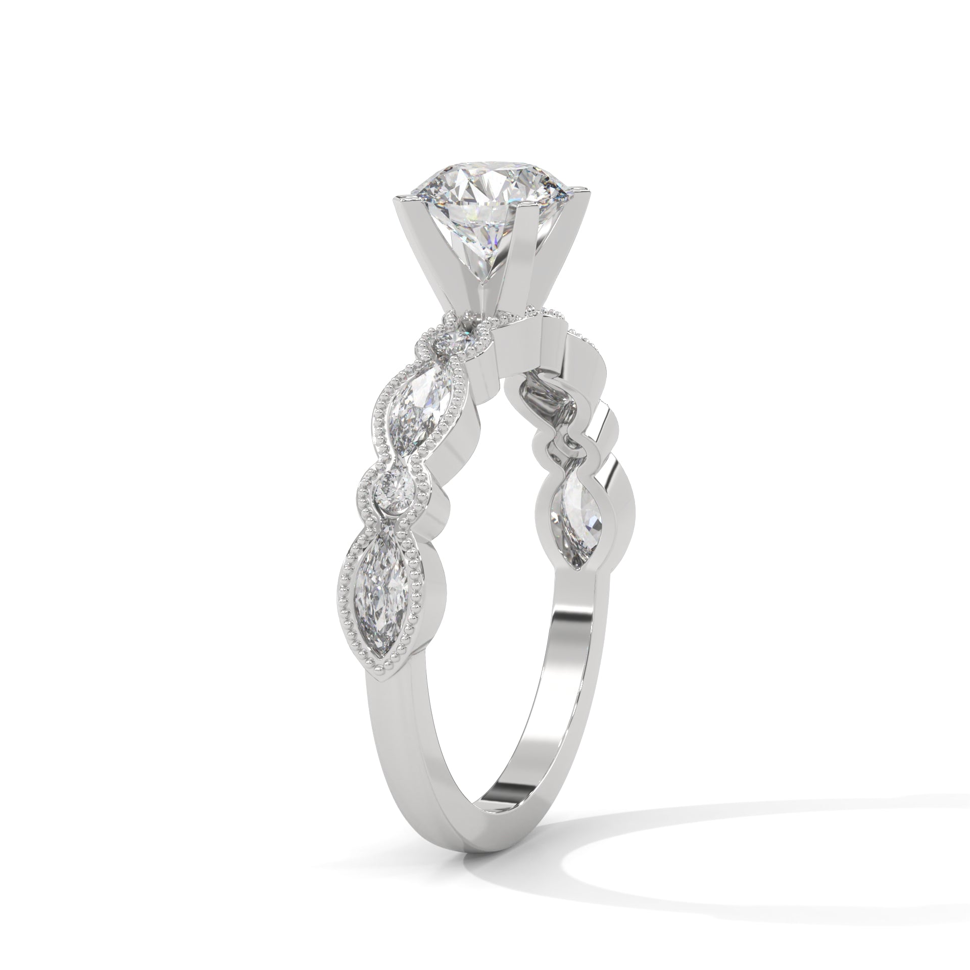 The Opulent Pave Twirl 1.66 CTW Round-Cut Diamond Ladies' Ring | E VS1