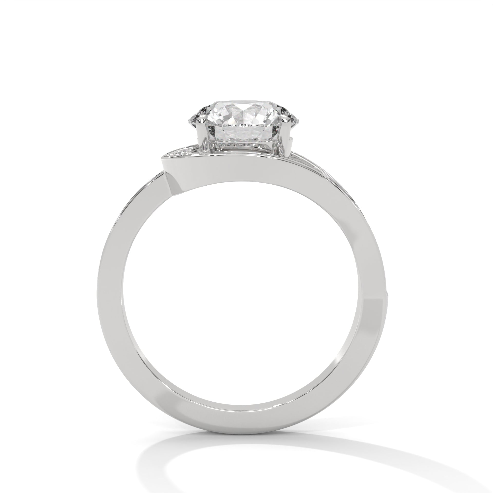 Azalea 1.5ct Round Lab-Grown Diamond Halo Twist Engagement Ring | 1.89 CTW