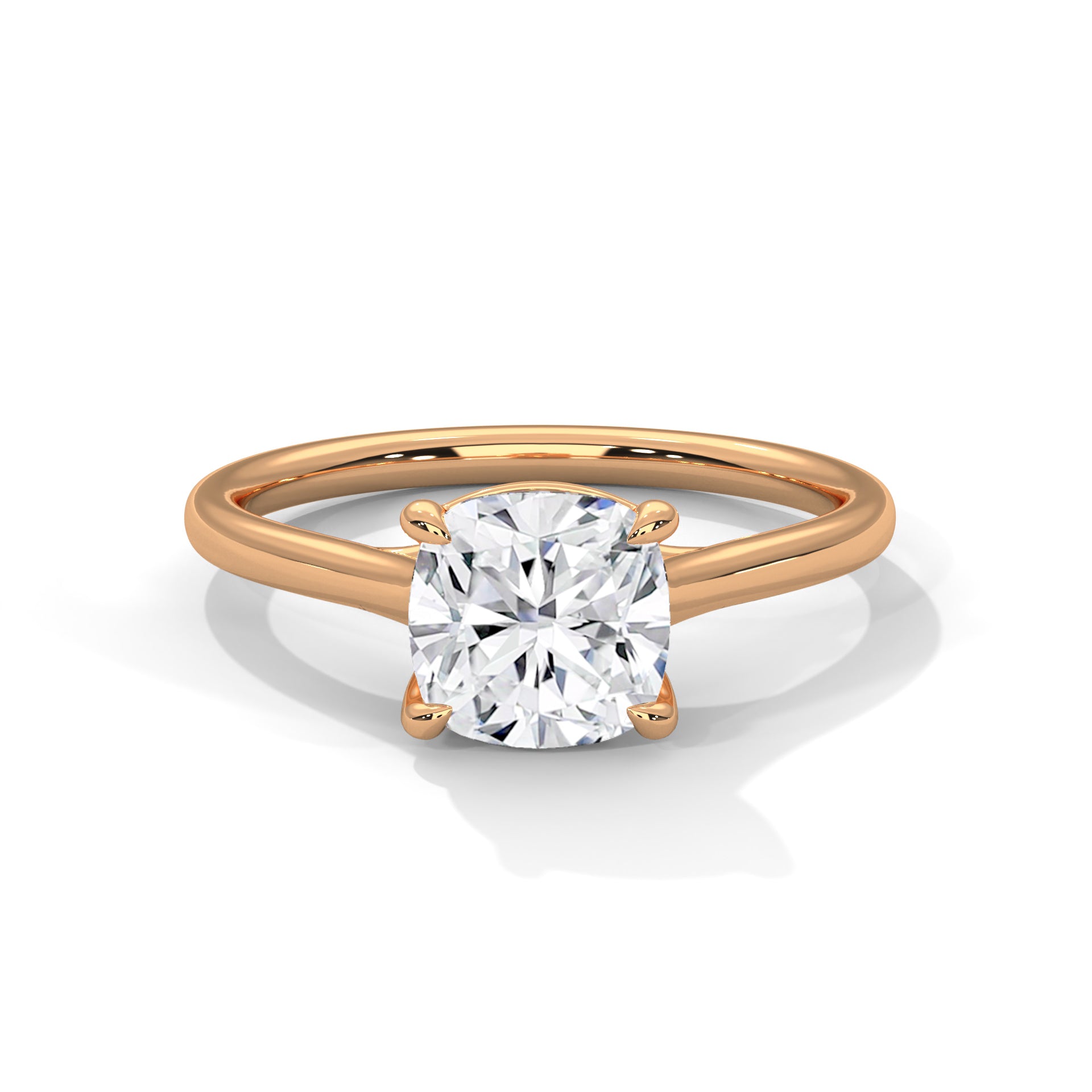 Noelle 3ct Cushion Lab-Grown Diamond Solitaire Engagement Ring