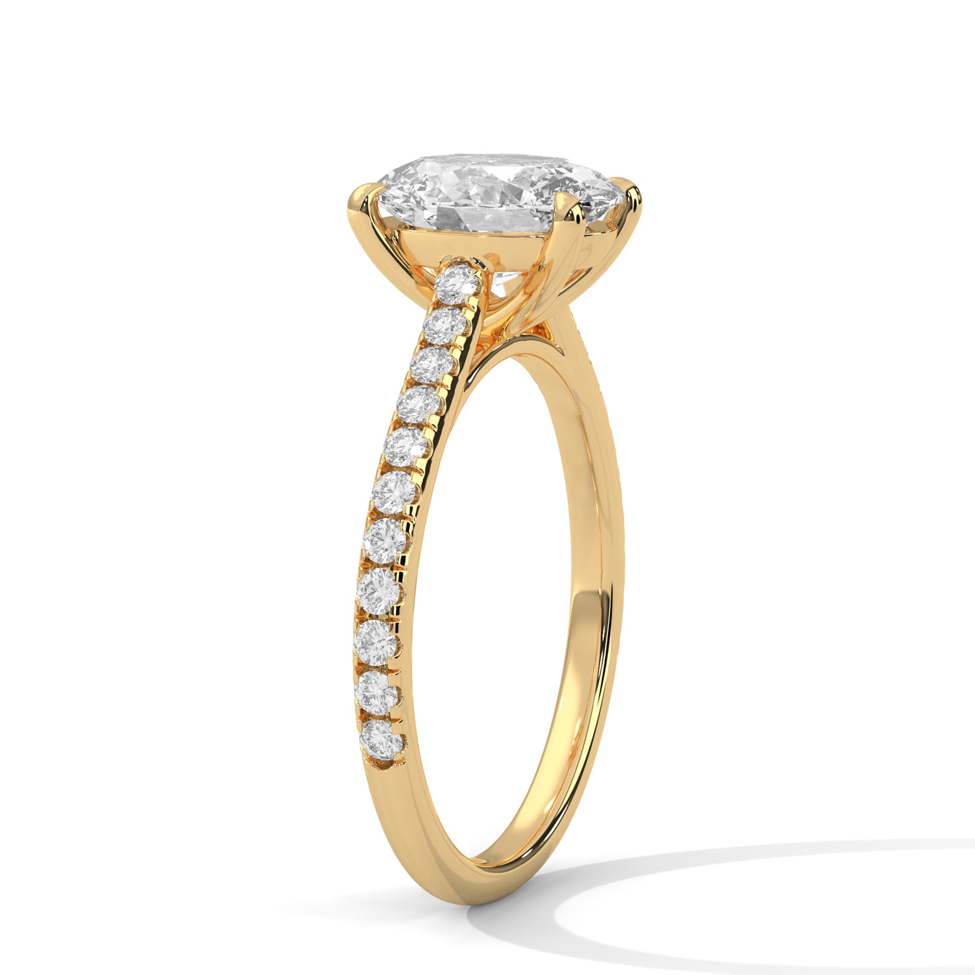 Brilliant Grace 1.5 CT Cushion-Cut Lab Grown Diamond Pave Ring | 1.90 CTW