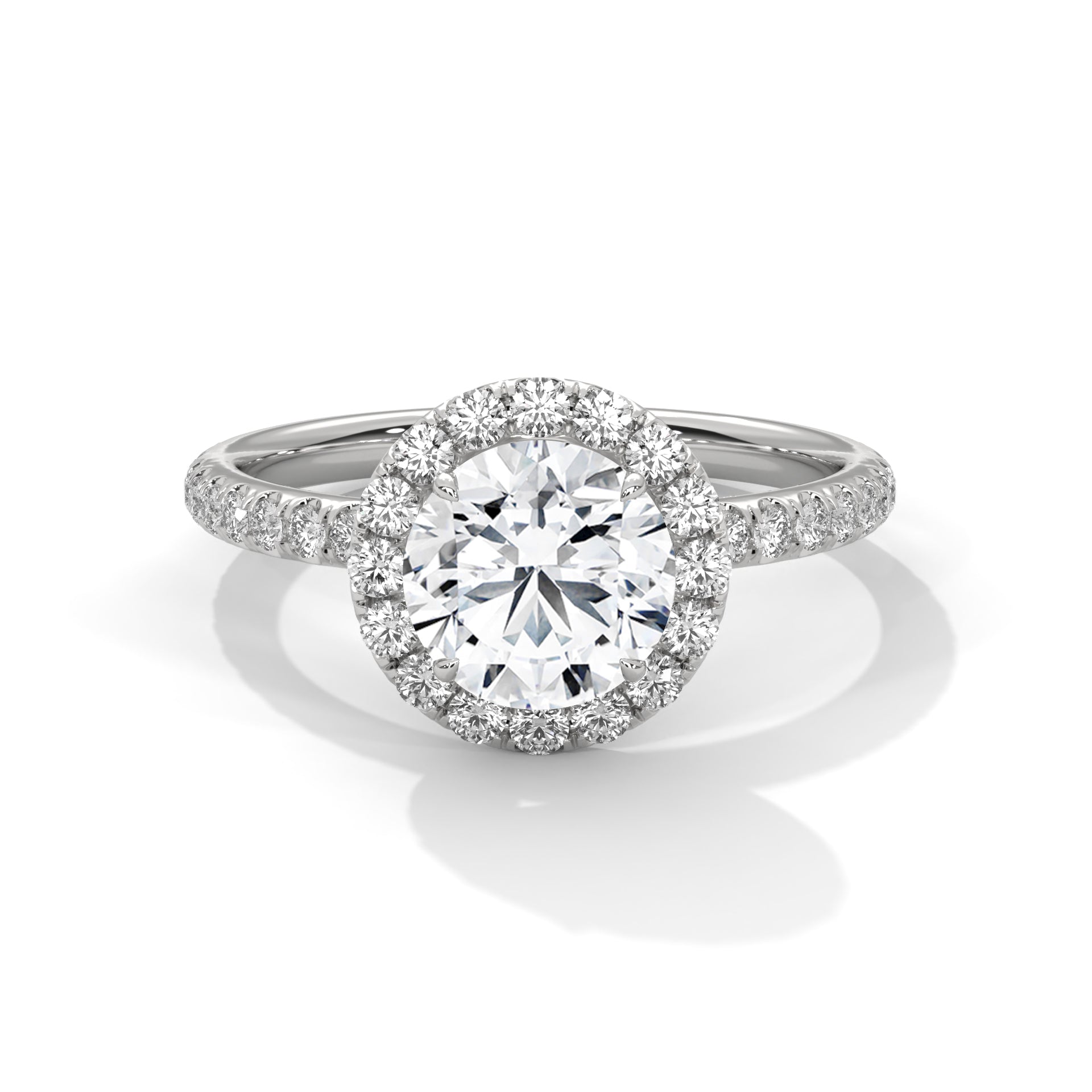 Blossom 2CT Round Lab-Grown Diamond Engagement Ring | 2.47 CTW