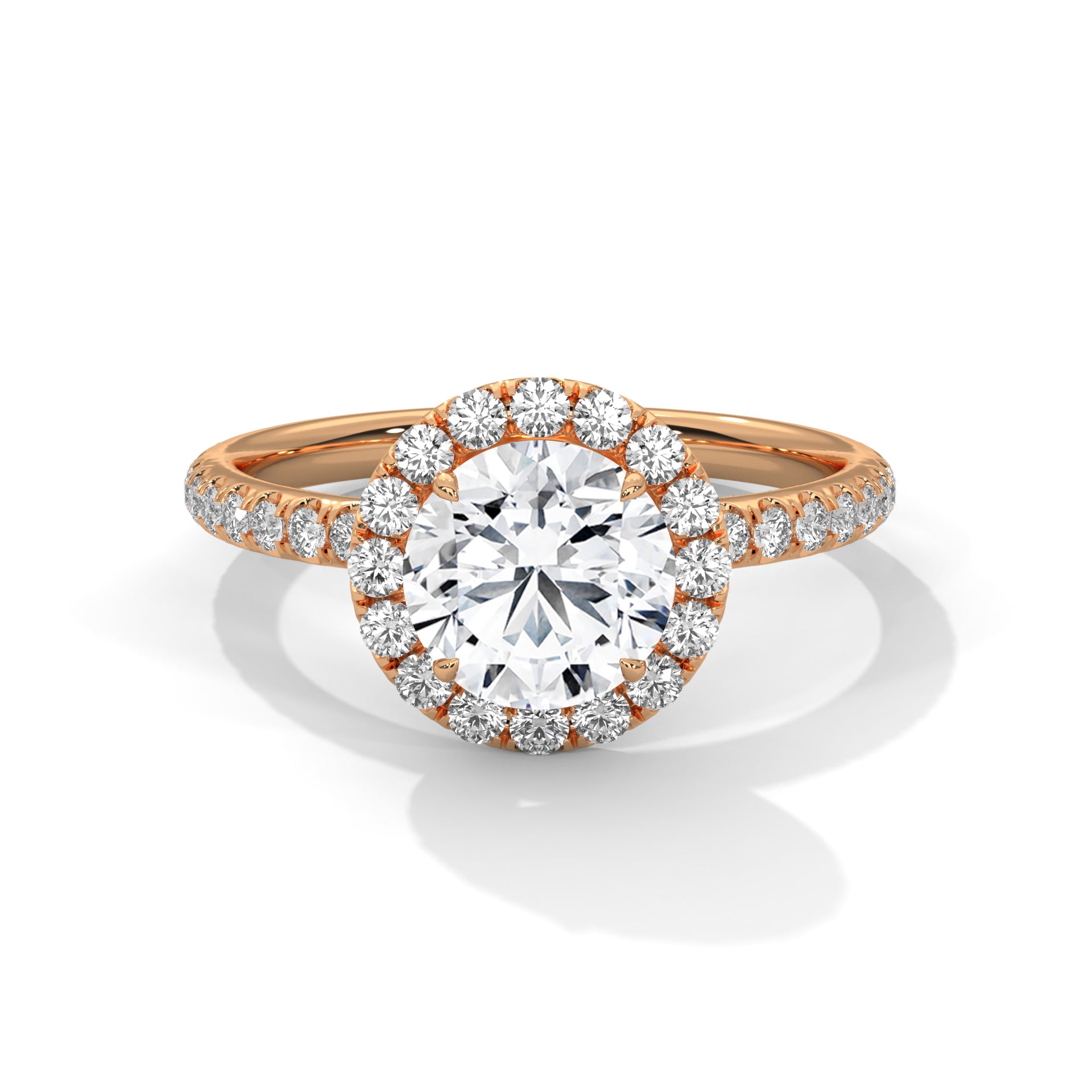 Blossom 2CT Round Lab-Grown Diamond Engagement Ring | 2.47 CTW