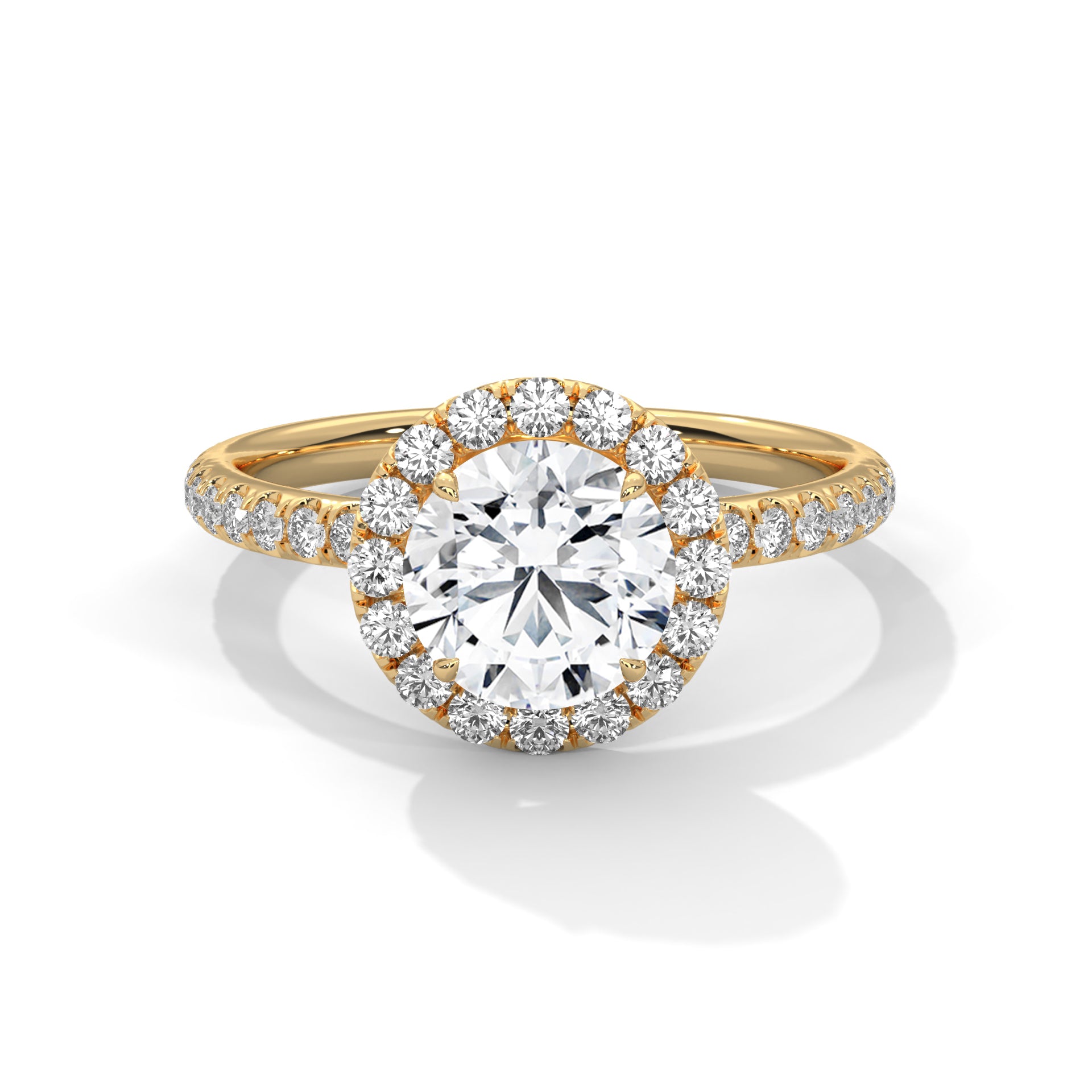 Blossom 2CT Round Lab-Grown Diamond Engagement Ring | 2.47 CTW