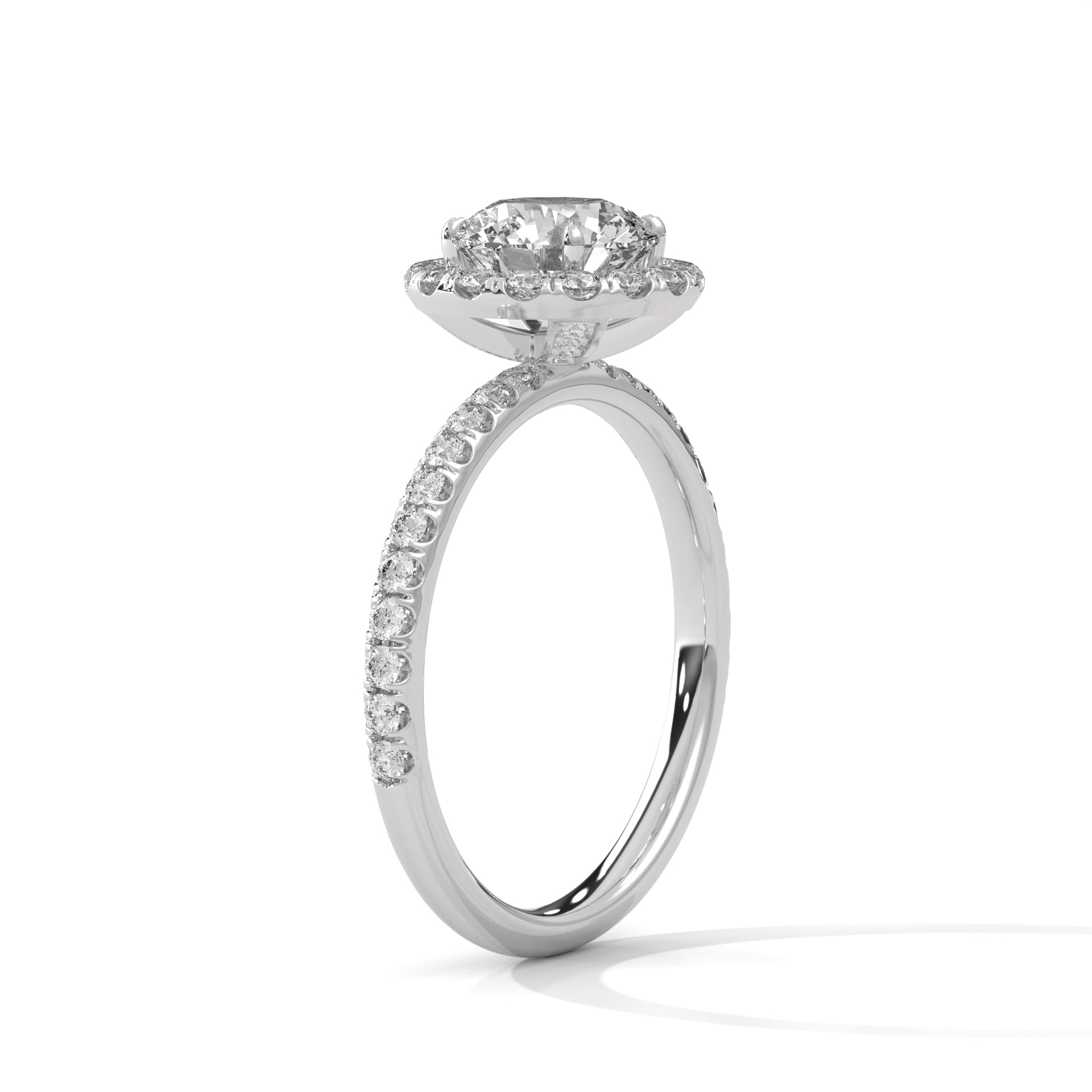 Blossom 2CT Round Lab-Grown Diamond Engagement Ring | 2.47 CTW