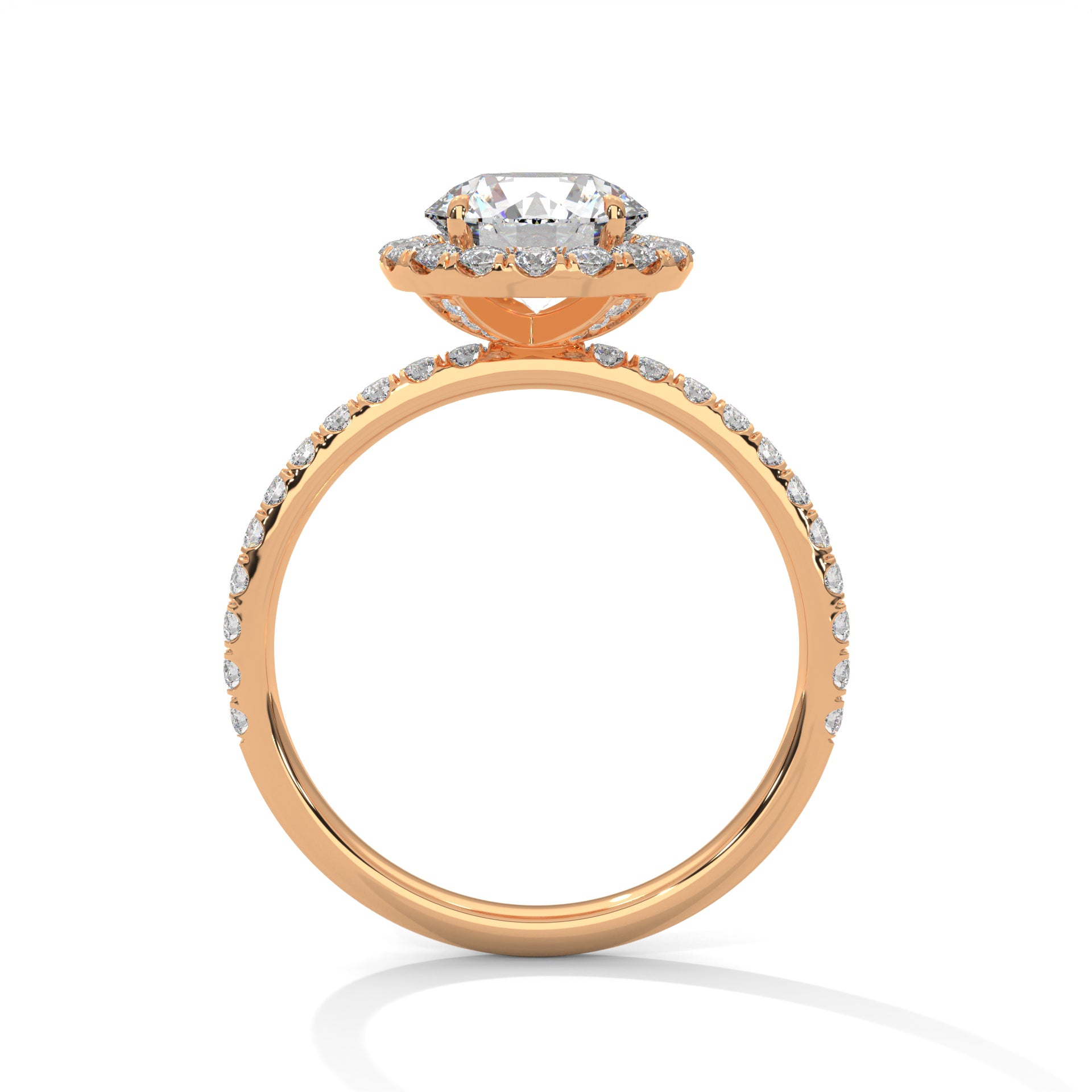 Blossom 2CT Round Lab-Grown Diamond Engagement Ring | 2.47 CTW