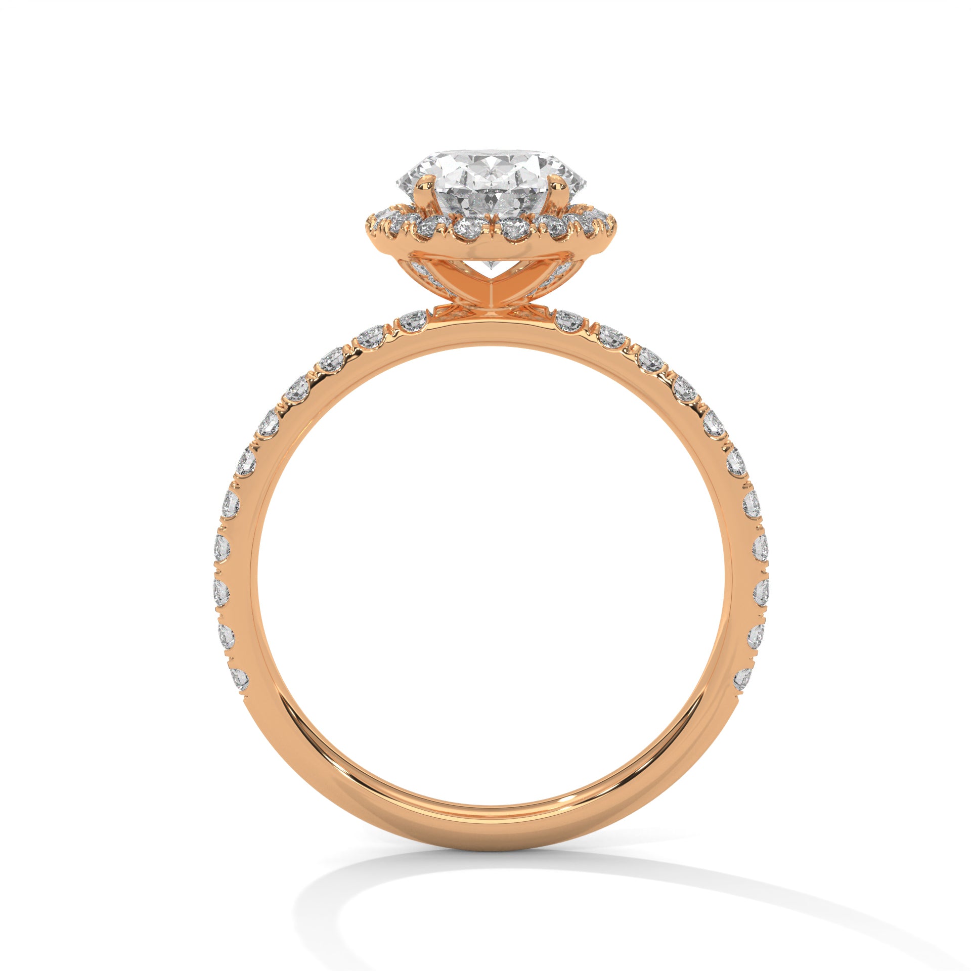 Fiorella 1.5ct Oval Lab-Grown Diamond Halo Engagement Ring | 1.98 CTW