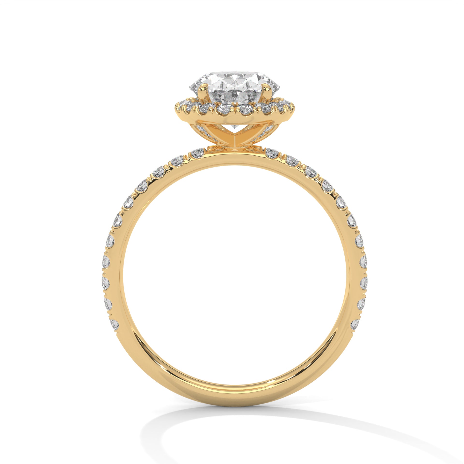 Fiorella 1.5ct Oval Lab-Grown Diamond Halo Engagement Ring | 1.98 CTW