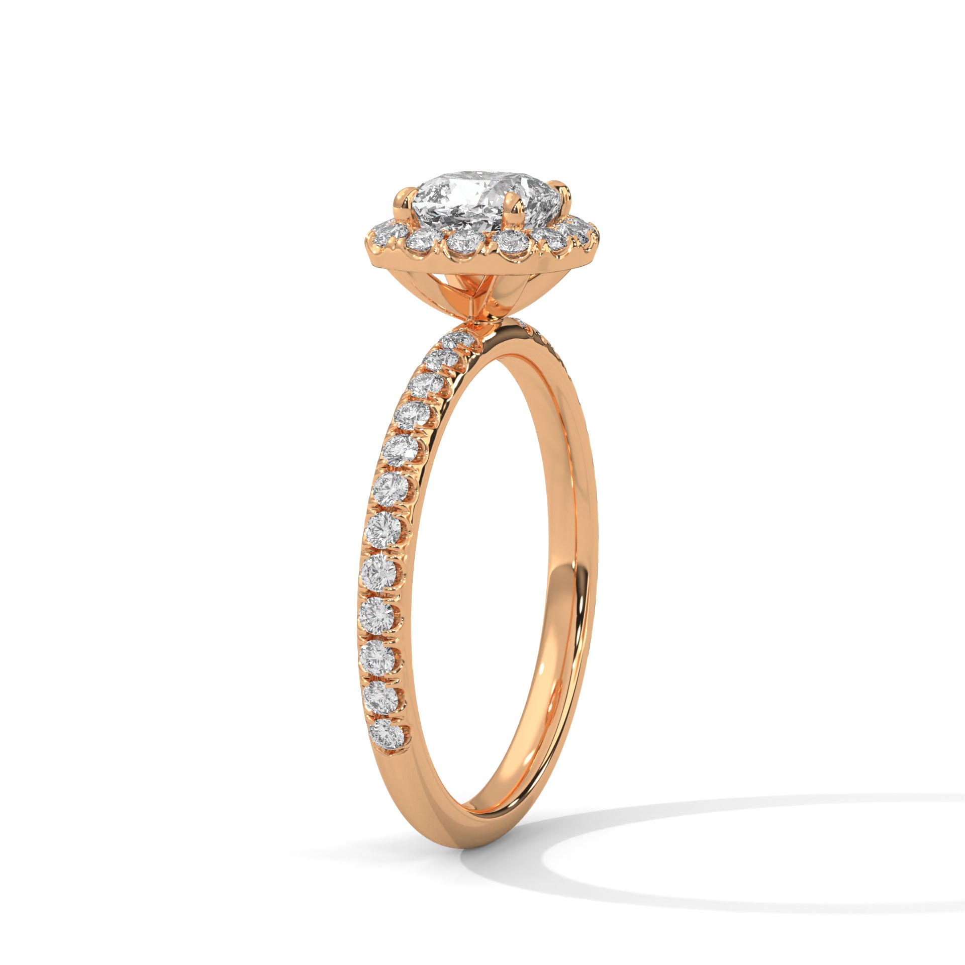 Davina 3ct Cushion Lab-Grown Diamond Halo Engagement Ring | 3.41 CTW