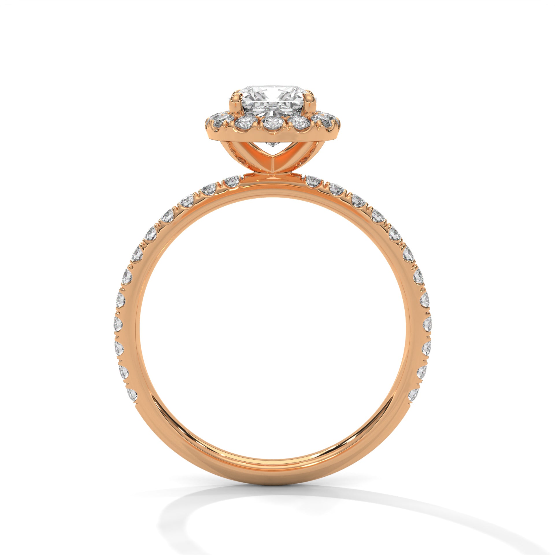 Davina 3ct Cushion Lab-Grown Diamond Halo Engagement Ring | 3.41 CTW