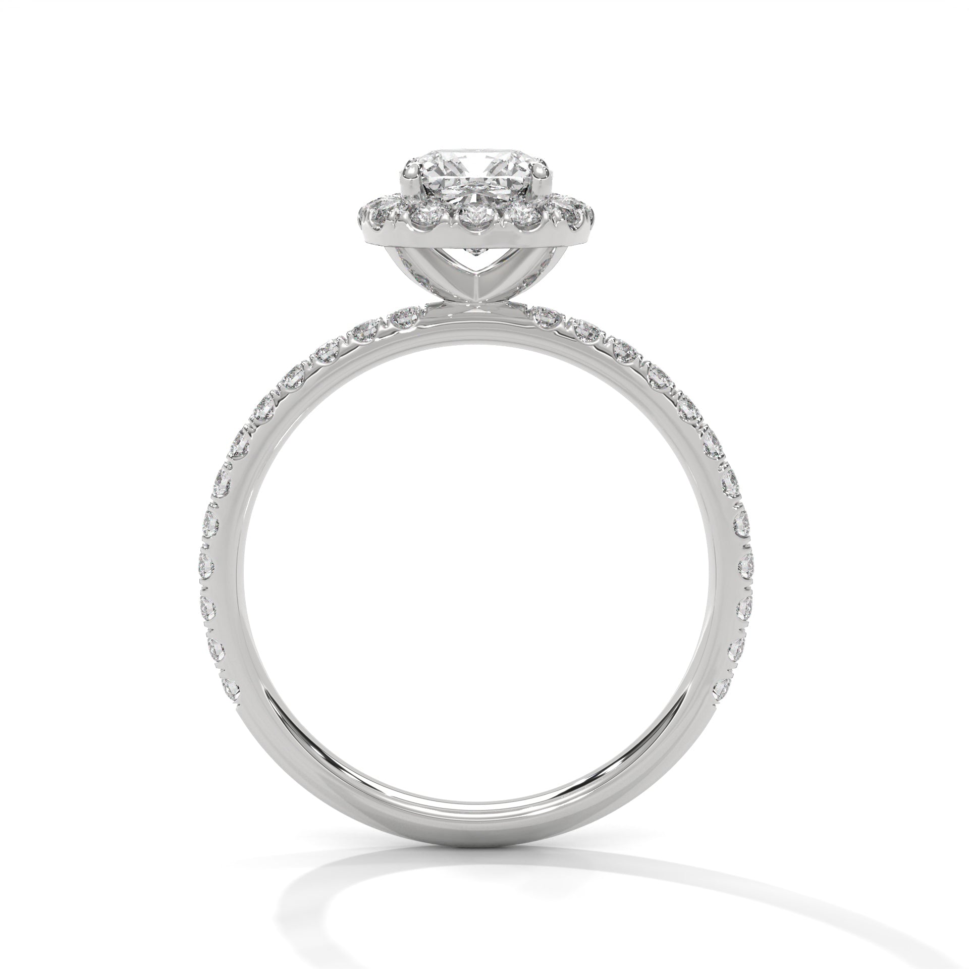 Davina 3ct Cushion Lab-Grown Diamond Halo Engagement Ring | 3.41 CTW