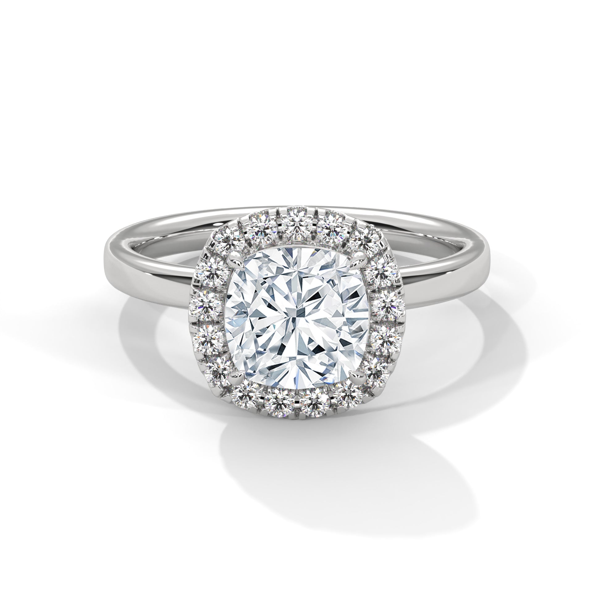 Halo 3 CT Cushion-Cut Lab Grown Diamond Ring | 3.24 CTW