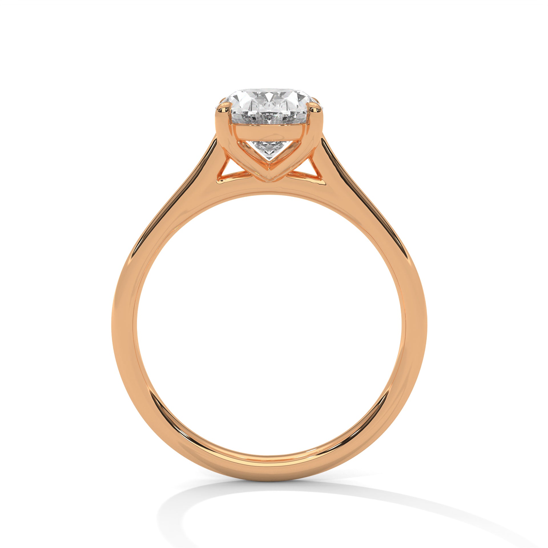 Lustrous 2.00 CTW Oval-Cut Lab-Grown Diamond Solitaire Ring | F-VS1