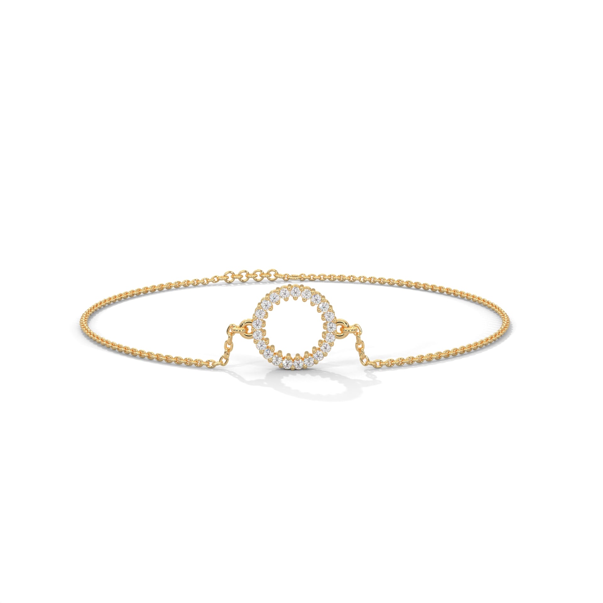 EternaCircle Pave-Set Lab-Grown Diamond Gold Bracelet | 0.19 CTW