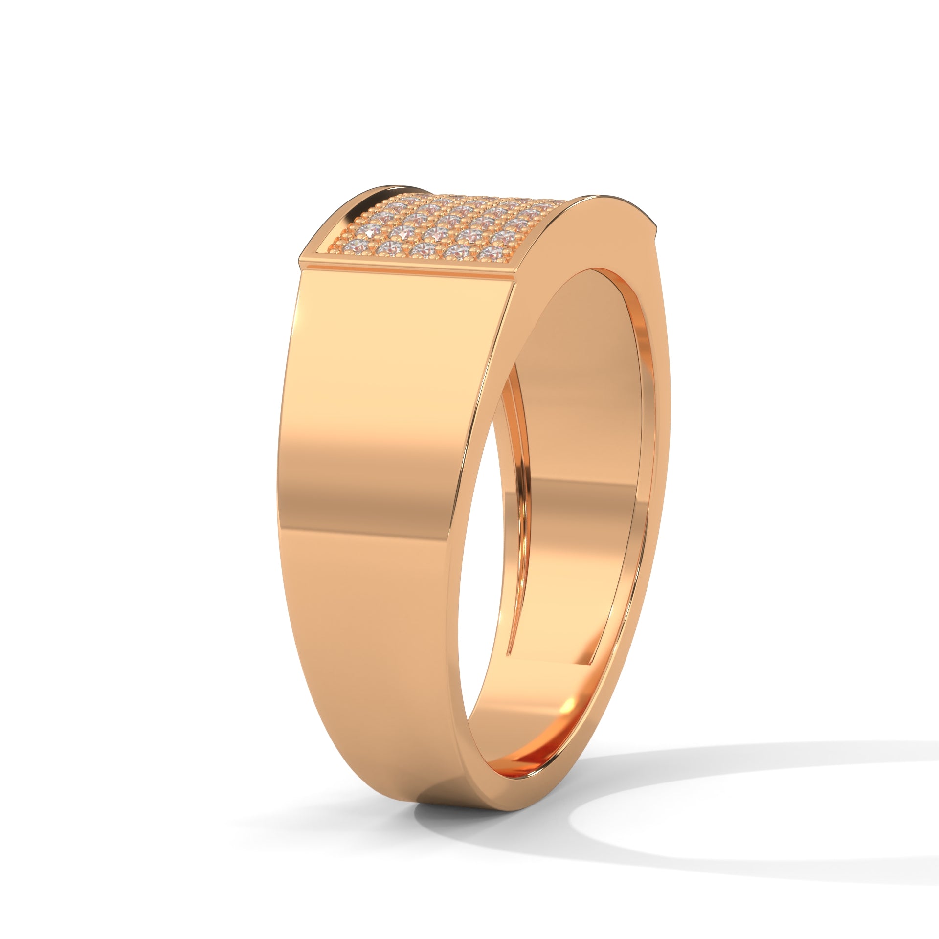 Valor 0.40 CTW Round Lab-Grown Diamond Rectangular Men's Ring