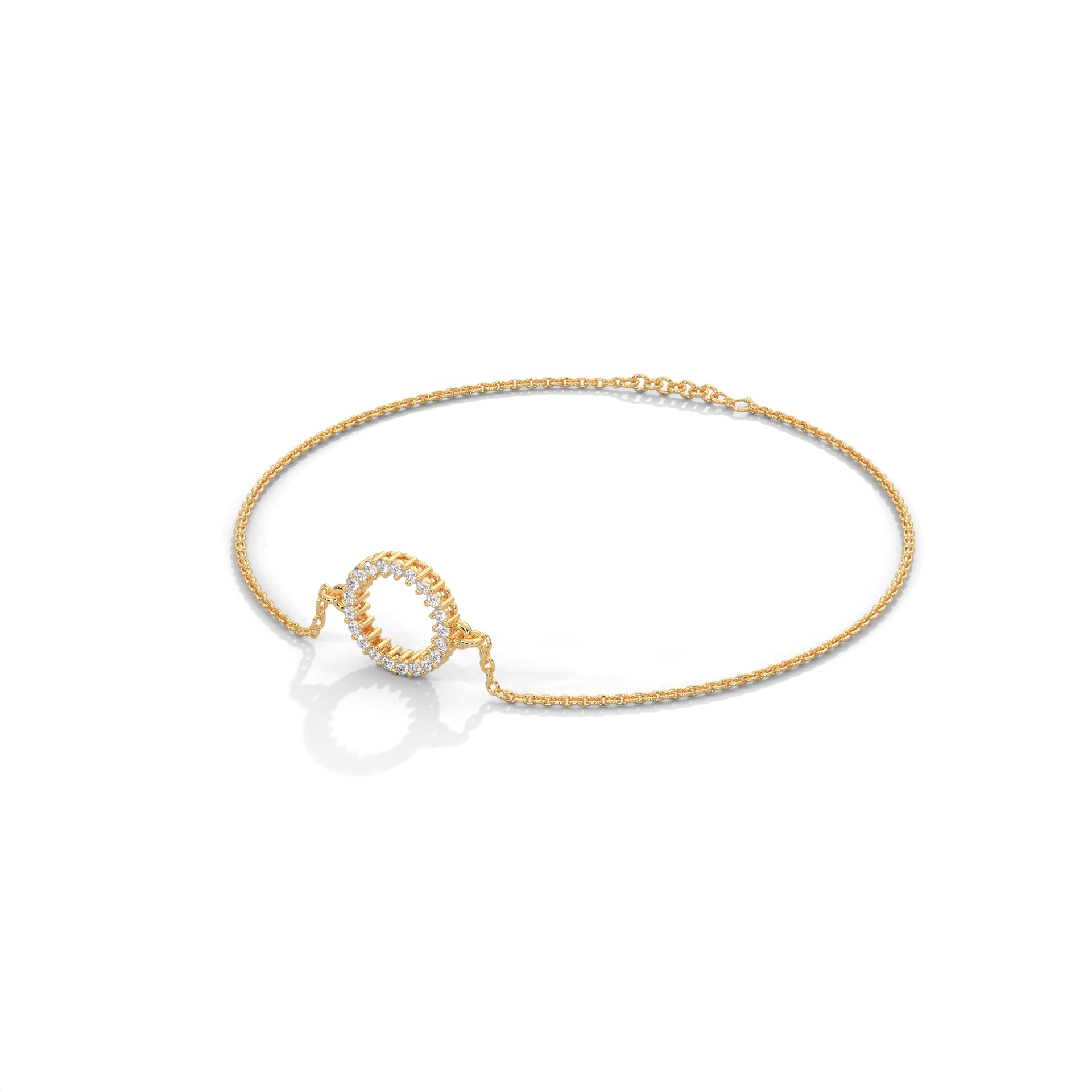 EternaCircle Pave-Set Lab-Grown Diamond Gold Bracelet | 0.19 CTW
