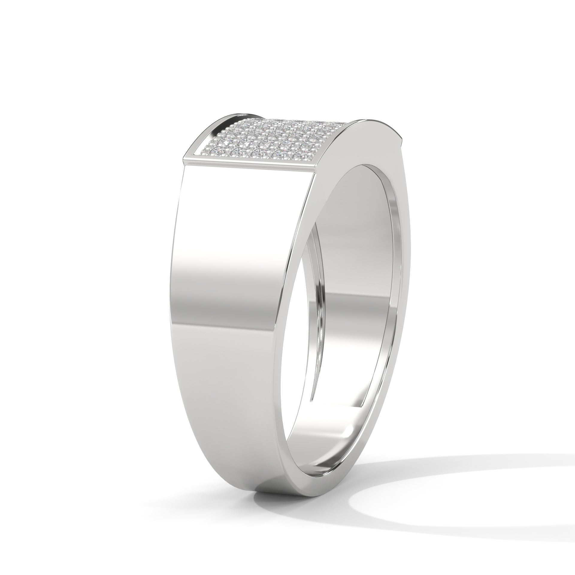 Valor 0.40 CTW Round Lab-Grown Diamond Rectangular Men's Ring
