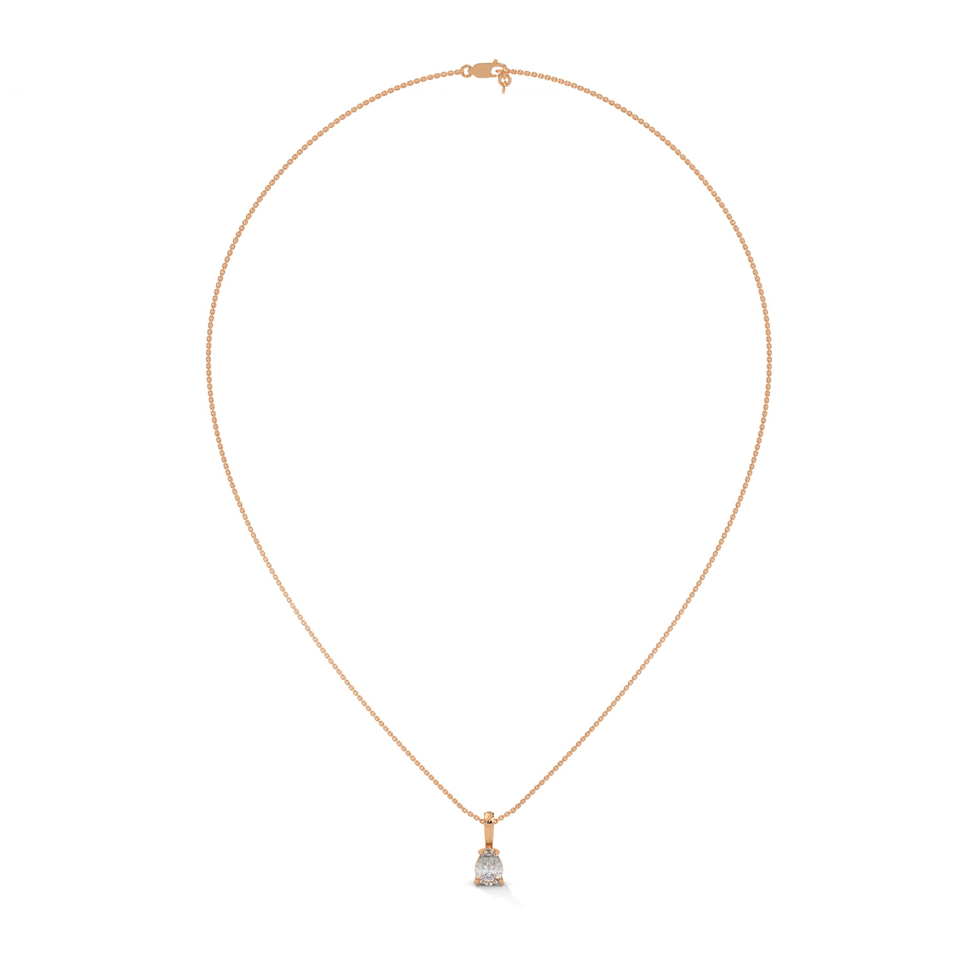 Elysian Drop Pear-Cut Diamond Pendant Necklace 0.75ct | 14K Gold |16”&18” Chain