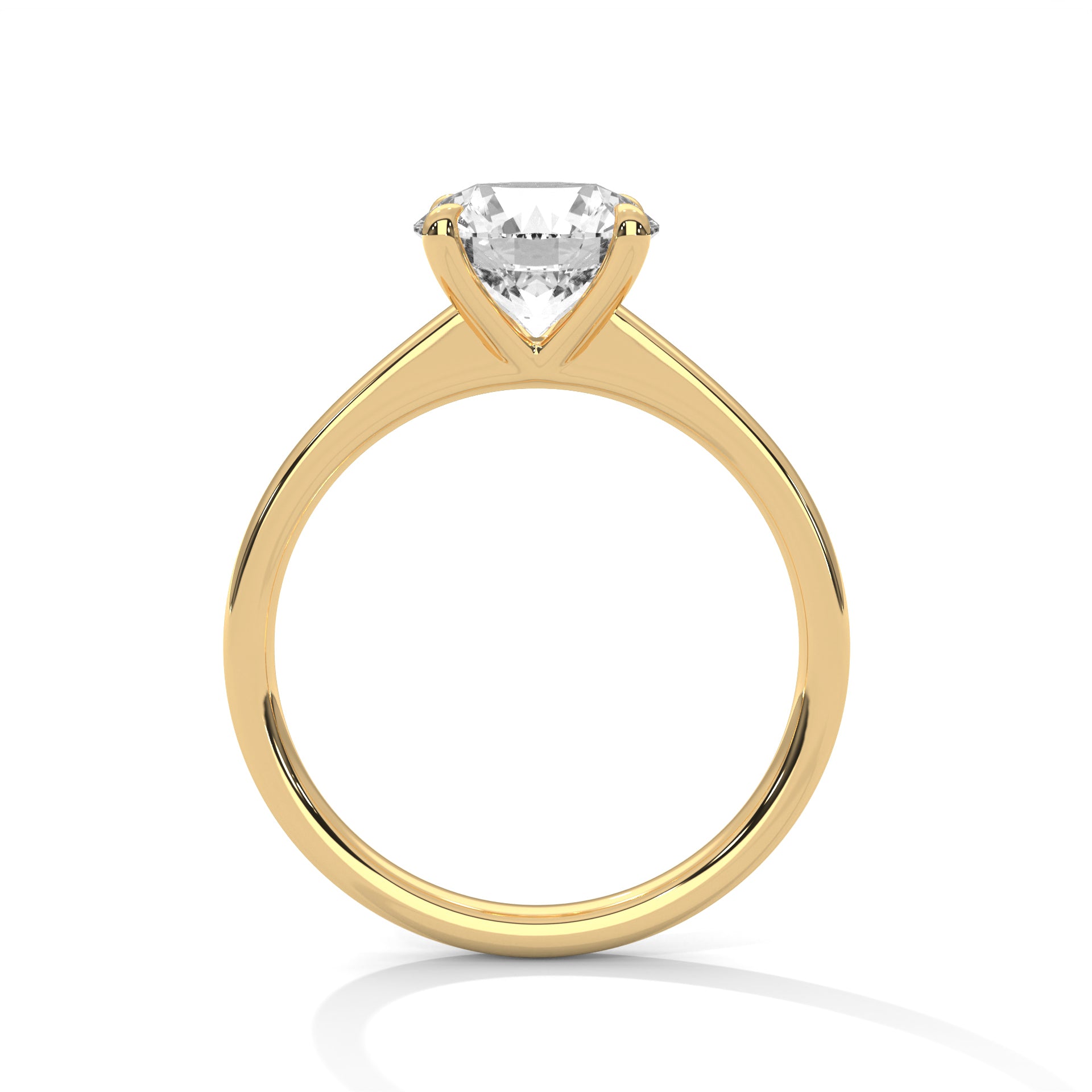 Classic 2 CTW Round-Cut Diamond Solitaire Engagement Ring | 14K & 18K Gold