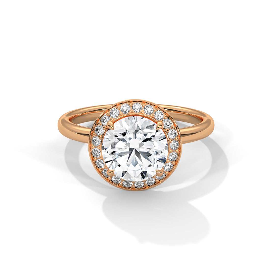 Round-Cut 1.5 CT Halo Lab Grown Diamond Ring | 1.71 CTW
