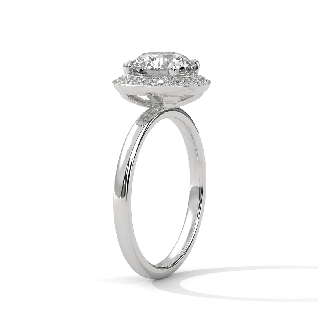 Round-Cut 1.5 CT Halo Lab Grown Diamond Ring | 1.71 CTW