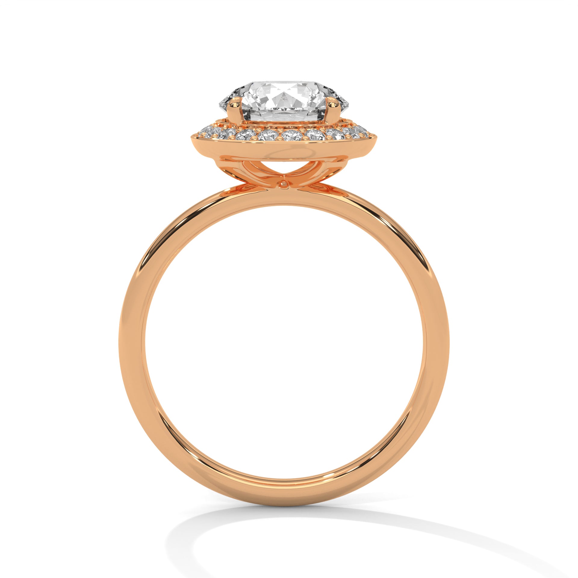 Round-Cut 1.5 CT Halo Lab Grown Diamond Ring | 1.71 CTW