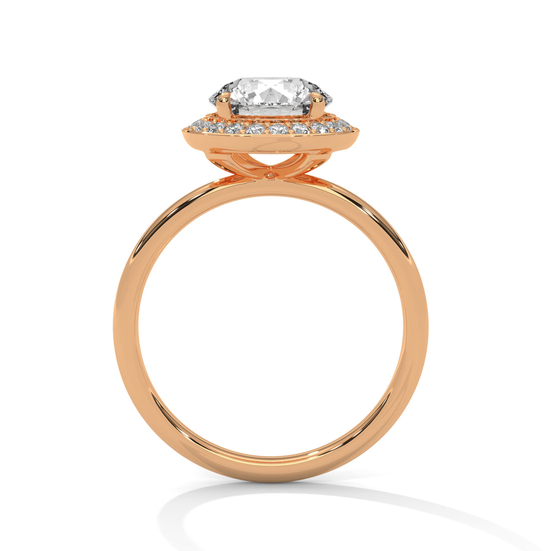 Round-Cut 1.5 CT Halo Lab Grown Diamond Ring | 1.71 CTW