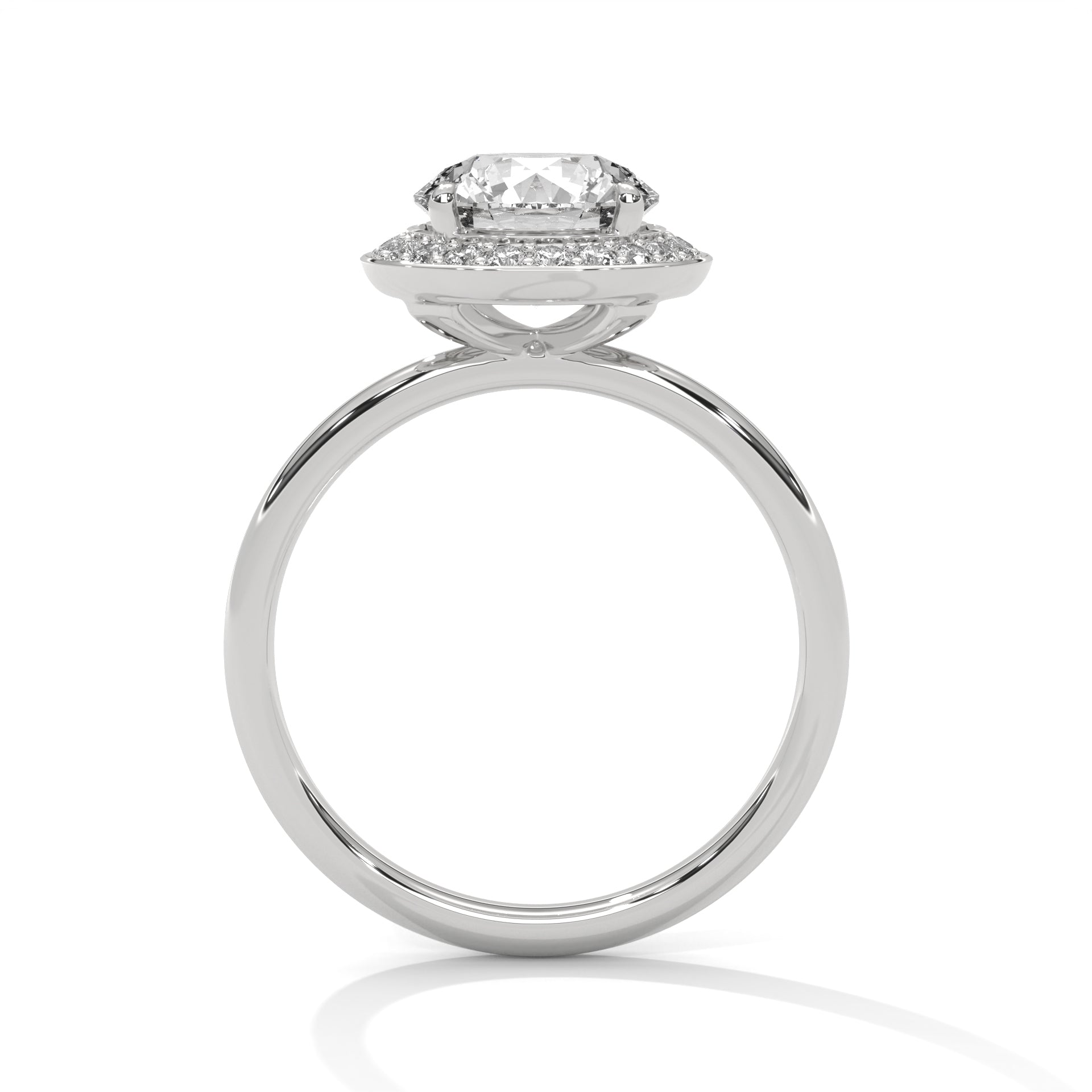 Round-Cut 1.5 CT Halo Lab Grown Diamond Ring | 1.71 CTW