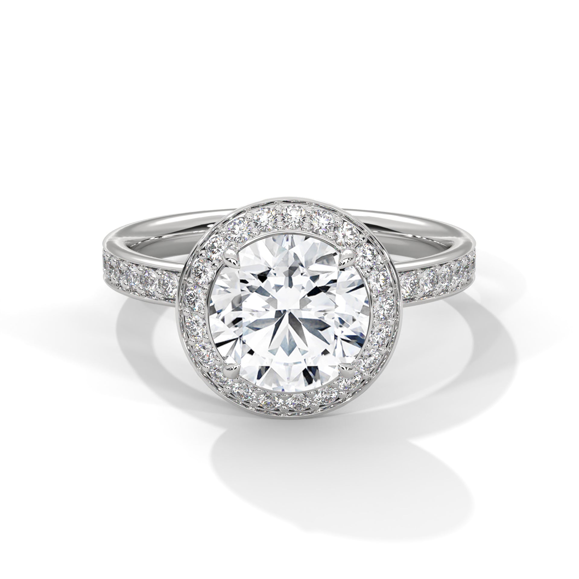 Lavish Halo 3 CTW Round-Cut Lab Grown Diamond Ring | 3.67 CTW