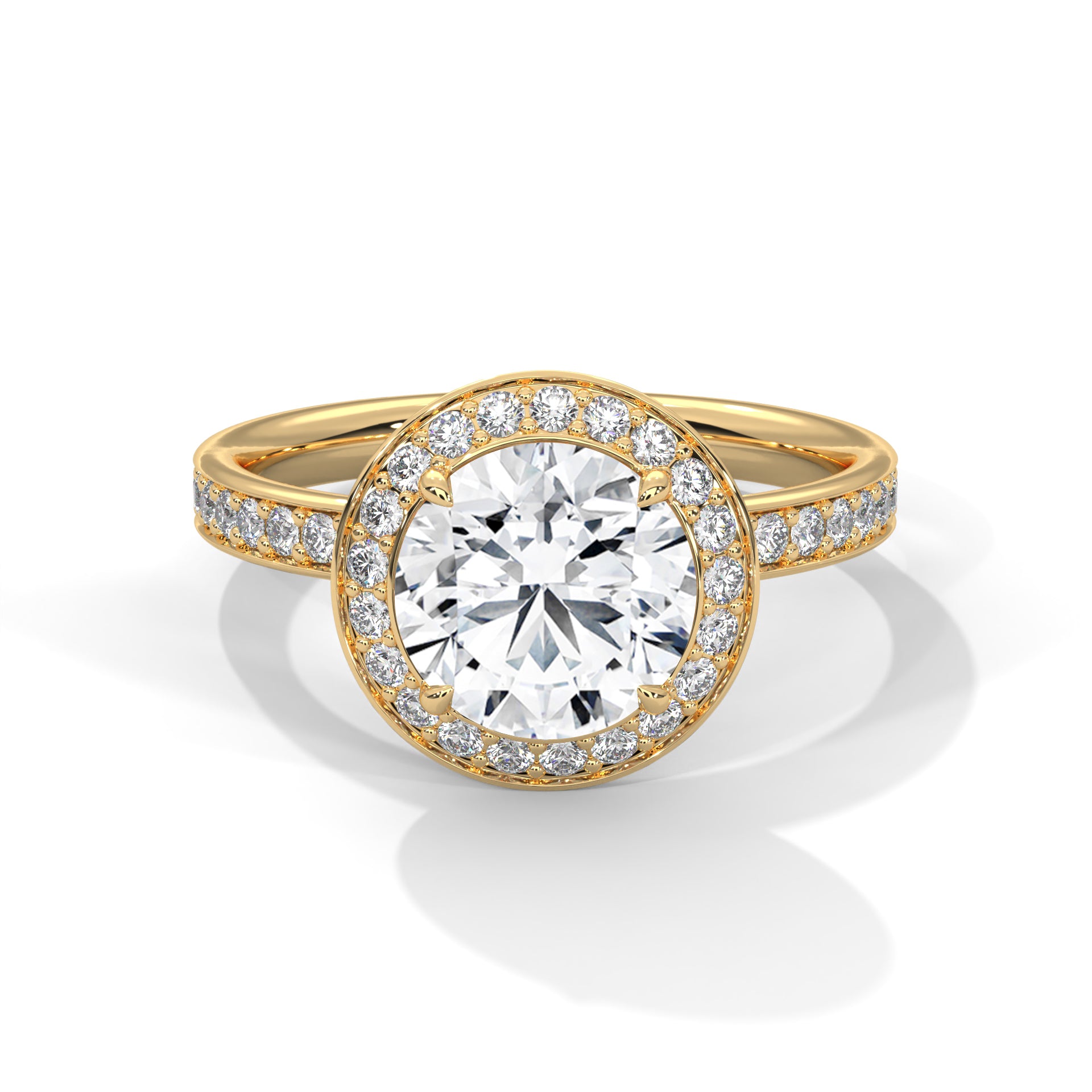 Lavish Halo 3 CTW Round-Cut Lab Grown Diamond Ring | 3.67 CTW