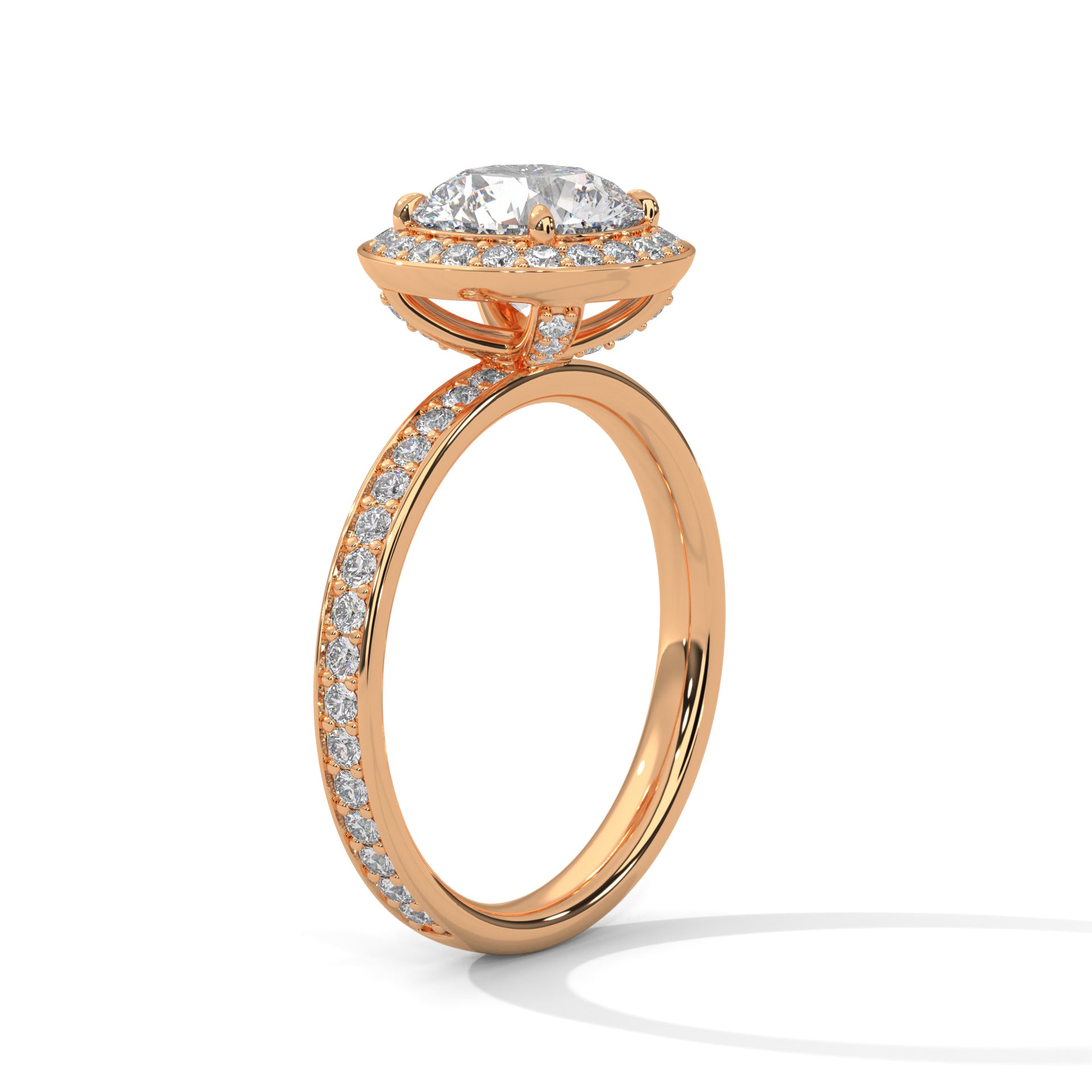 Lavish Halo 3 CTW Round-Cut Lab Grown Diamond Ring | 3.67 CTW