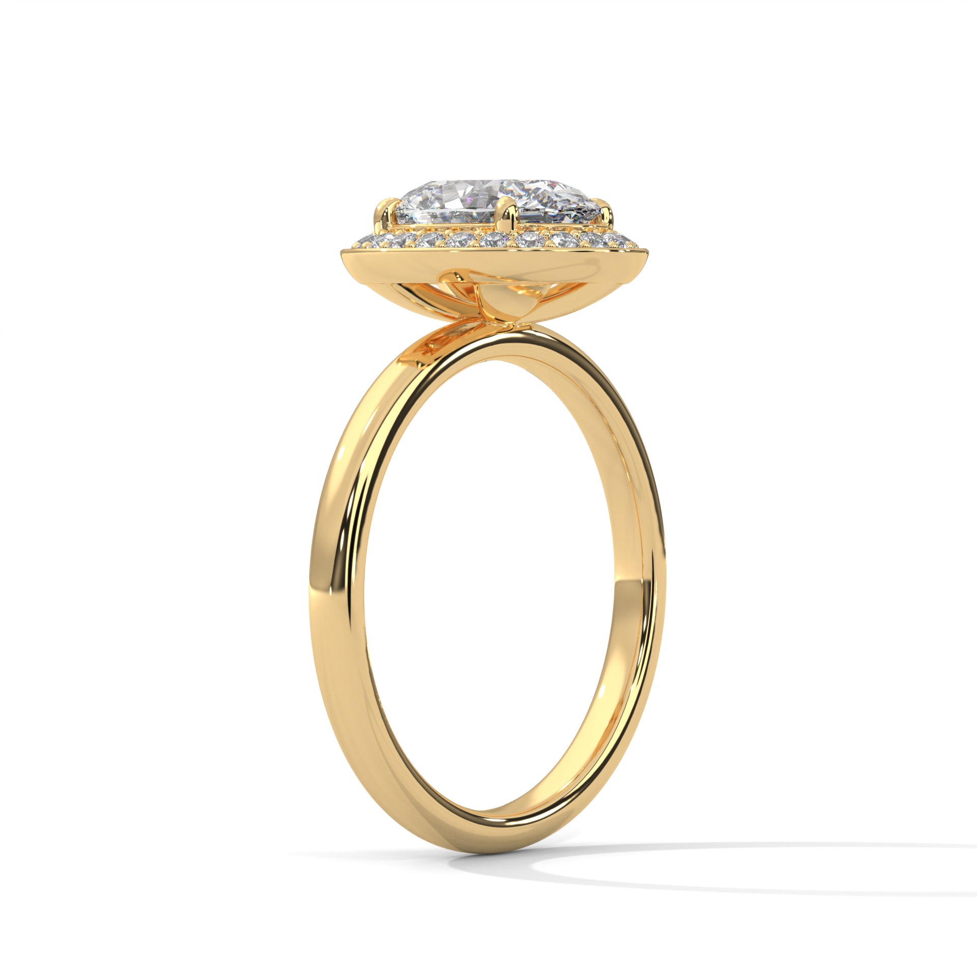 Oval Halo 1.5 CT Lab Grown Diamond Ring | 1.68 CTW