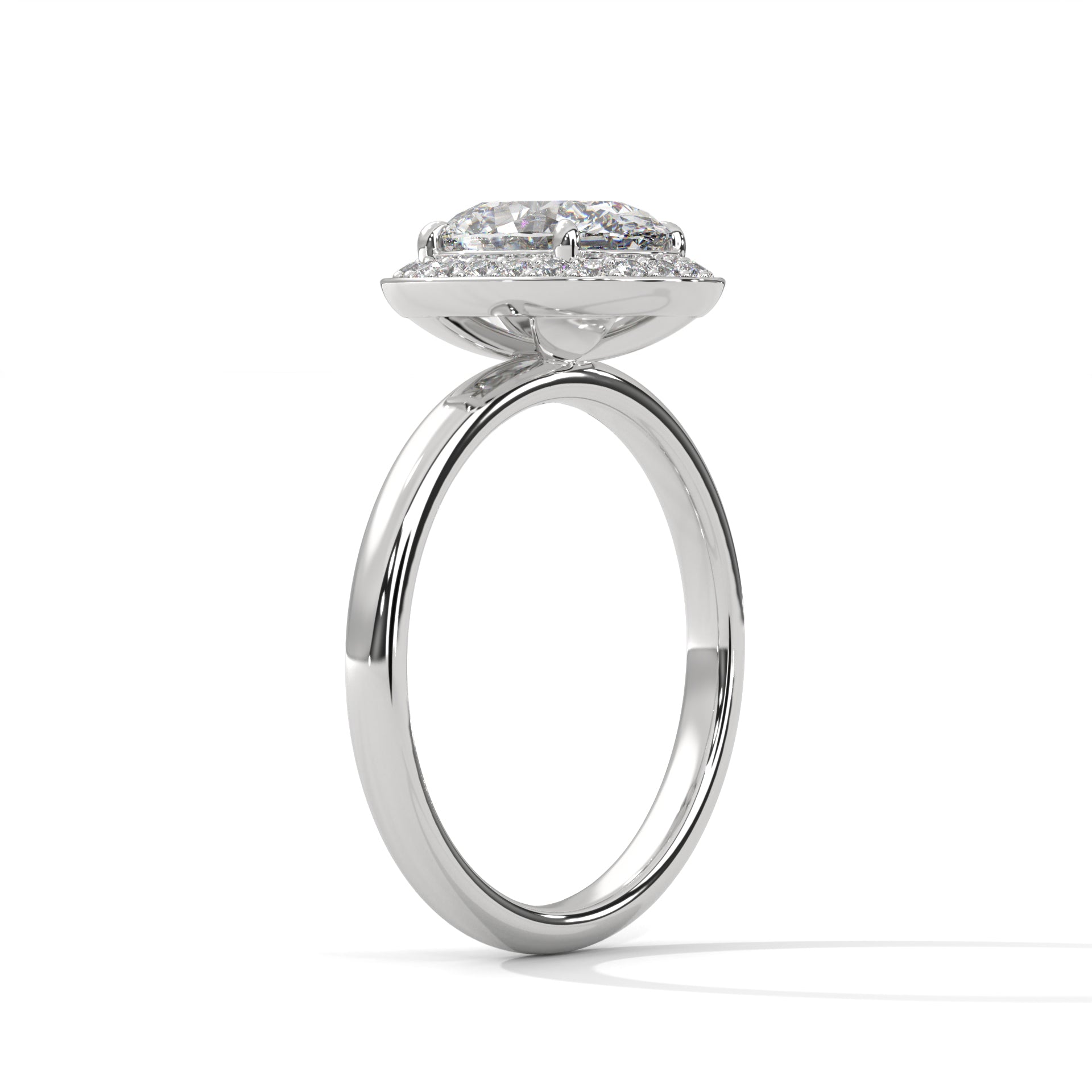 Oval Halo 1.5 CT Lab Grown Diamond Ring | 1.68 CTW
