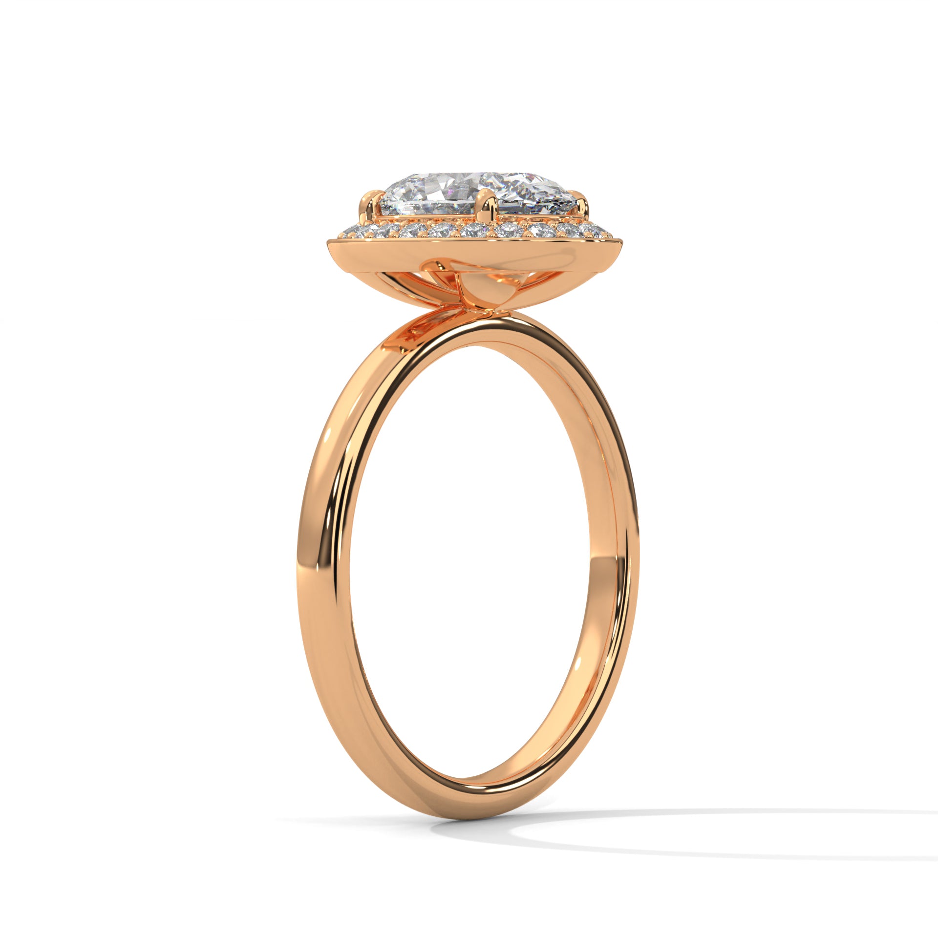 Oval Halo 1.5 CT Lab Grown Diamond Ring | 1.68 CTW