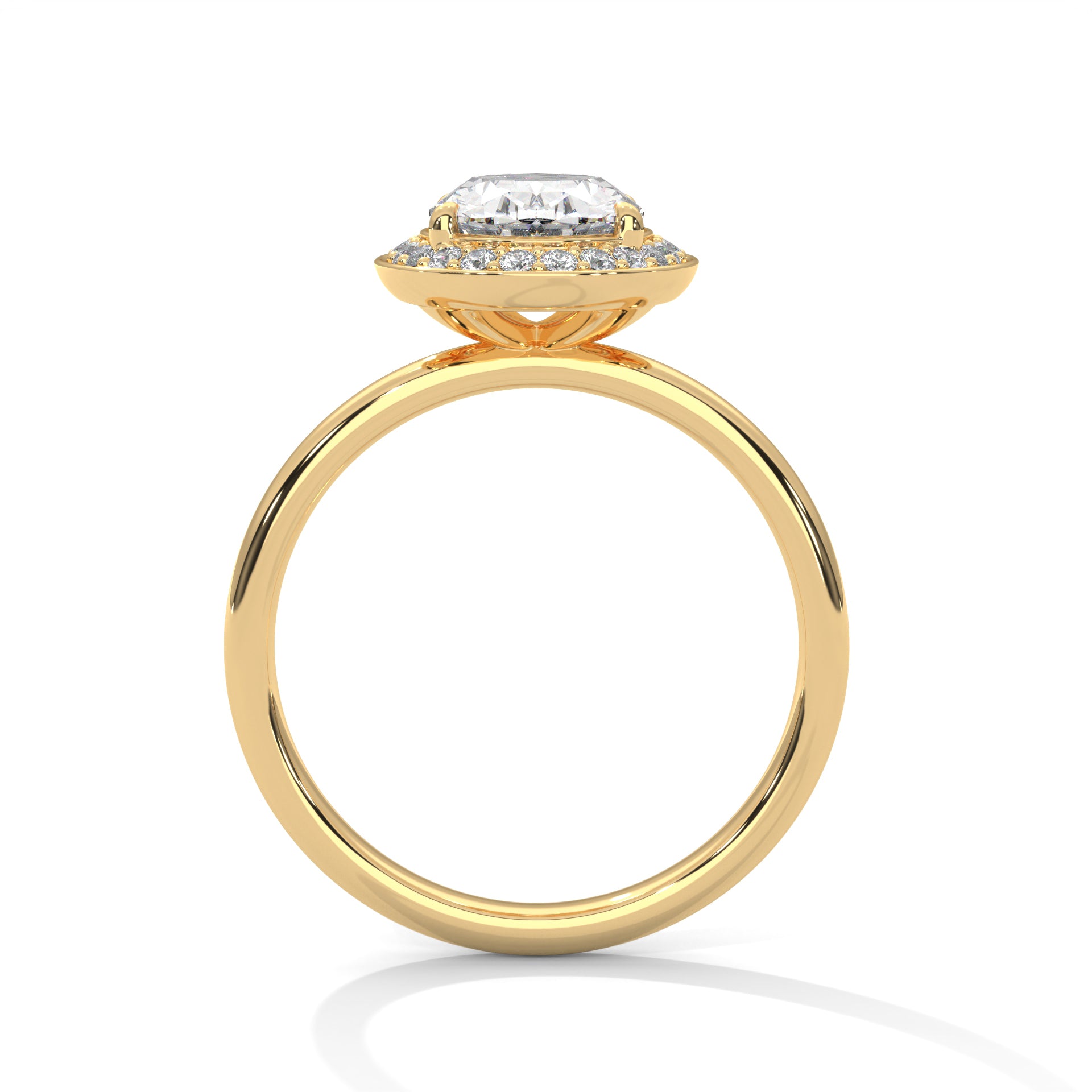 Oval Halo 1.5 CT Lab Grown Diamond Ring | 1.68 CTW