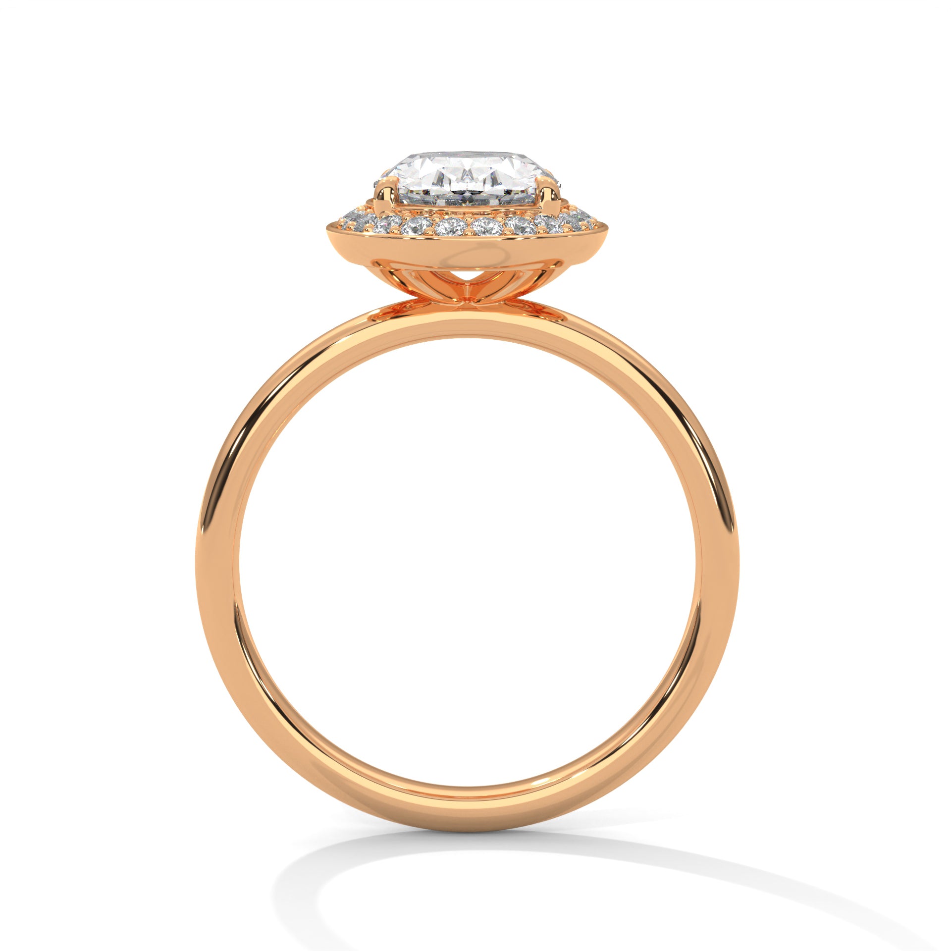 Oval Halo 1.5 CT Lab Grown Diamond Ring | 1.68 CTW