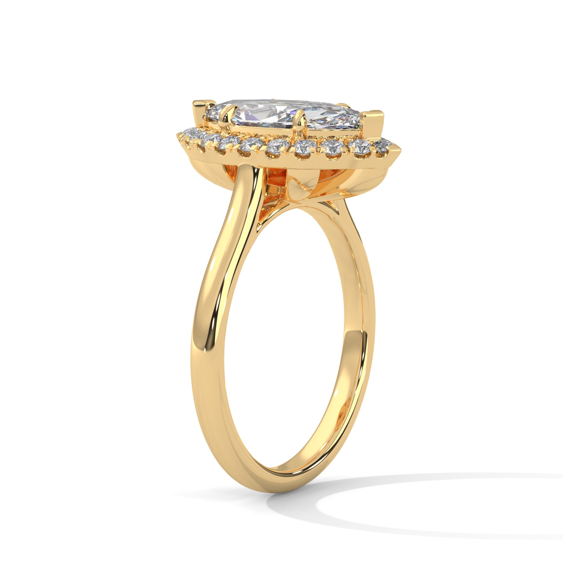 Halo  Marquise-Cut 3 CT Lab Grown Diamond Ring | 3.36 CTW