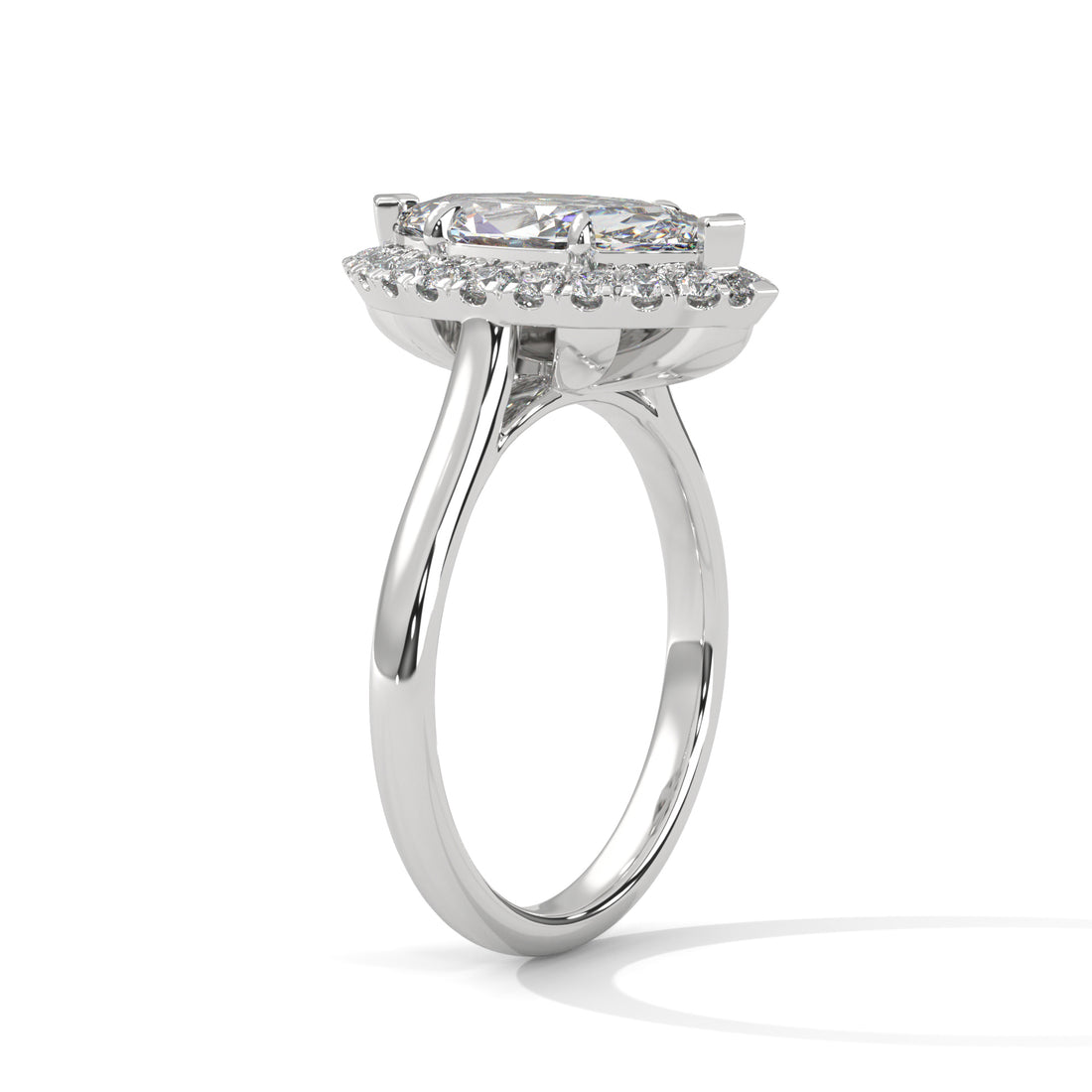 Halo  Marquise-Cut 3 CT Lab Grown Diamond Ring | 3.36 CTW