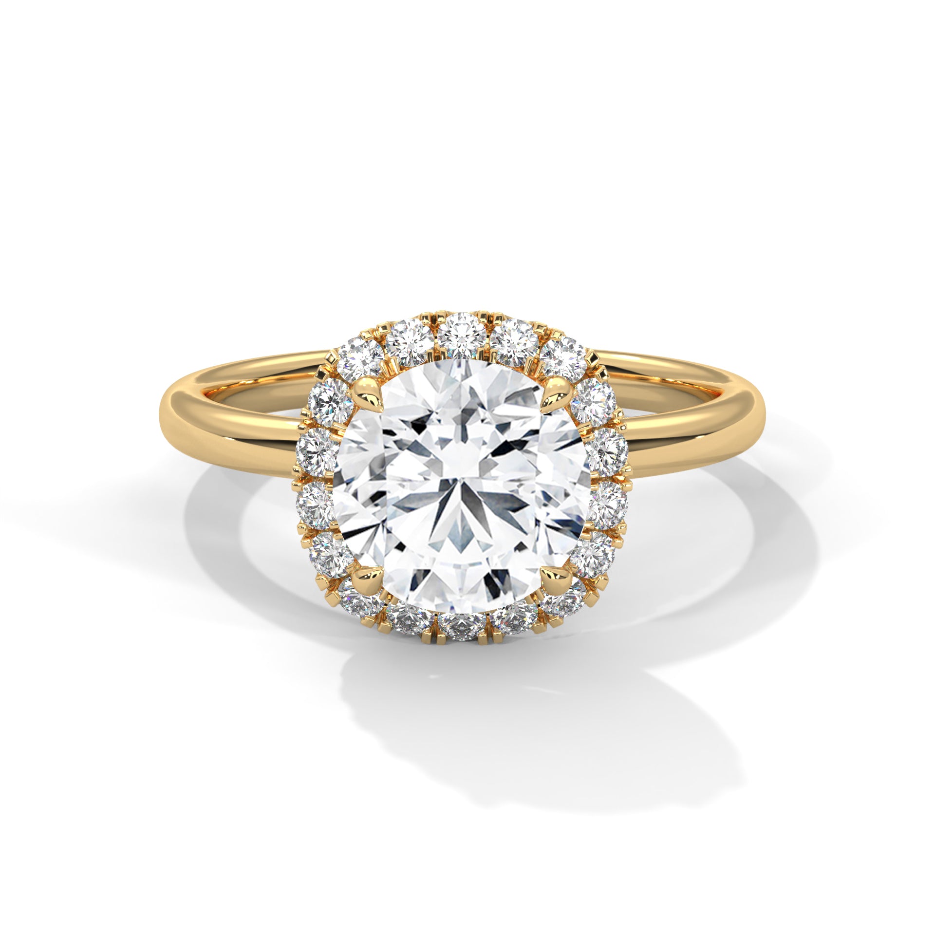Regal Cushion Halo 3 CTW Round-Cut Lab Grown Diamond Ring | 3.25 CTW