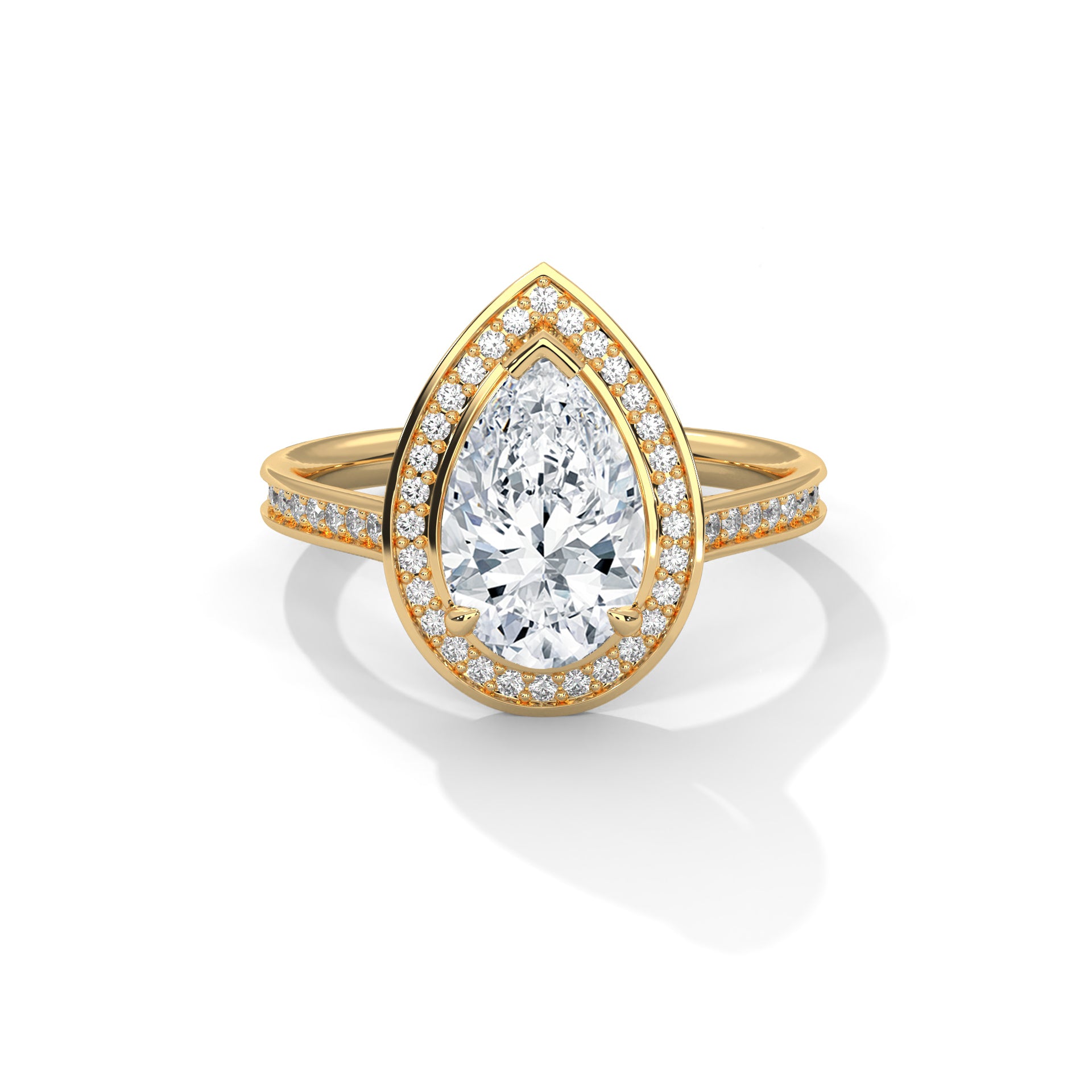 Celestial Teardrop 1.5CT Pear Lab-Grown Diamond Engagement Ring | 1.84 CTW