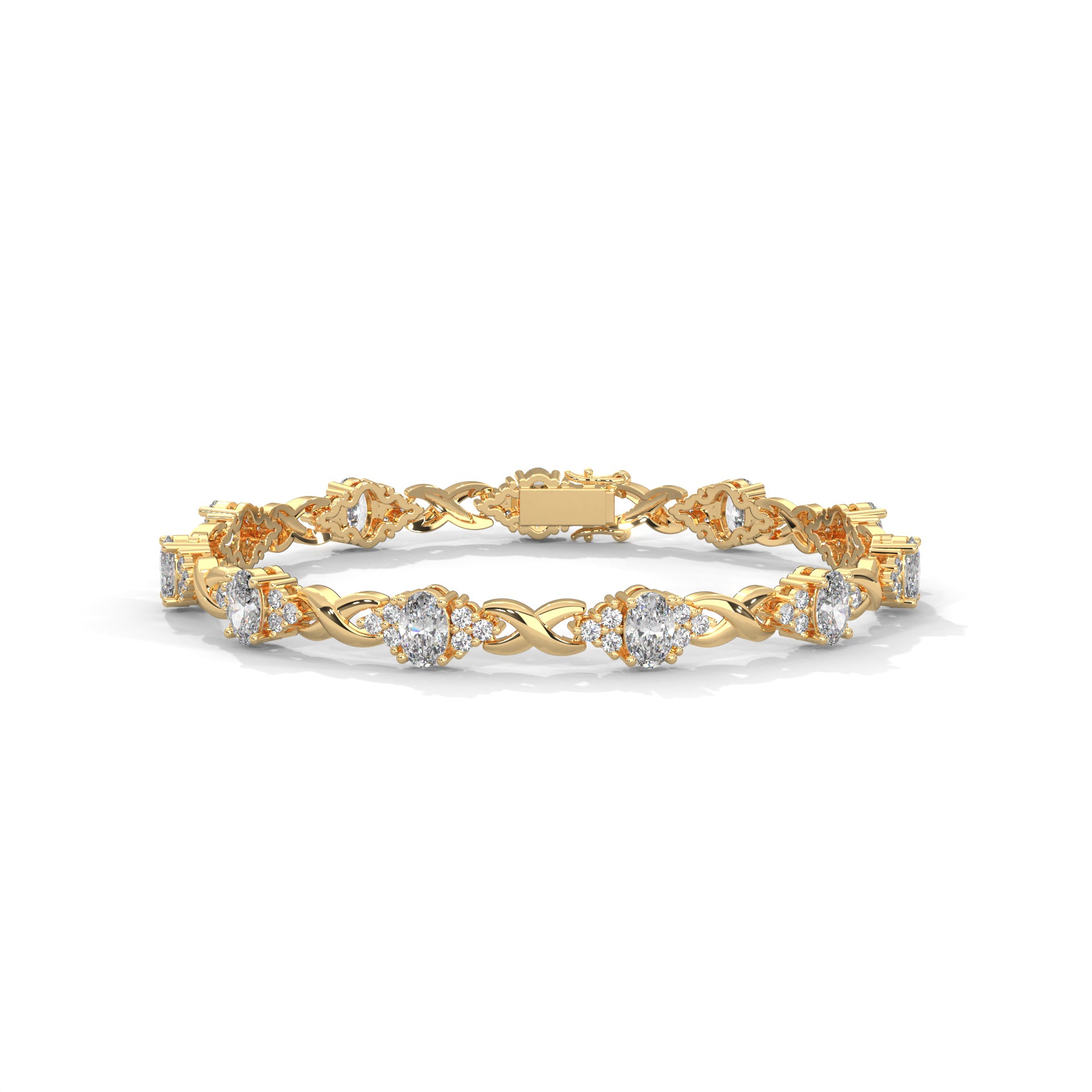 Elysian Twist Oval-Cut Lab-Grown Diamond Bracelet | 6.67 CTW