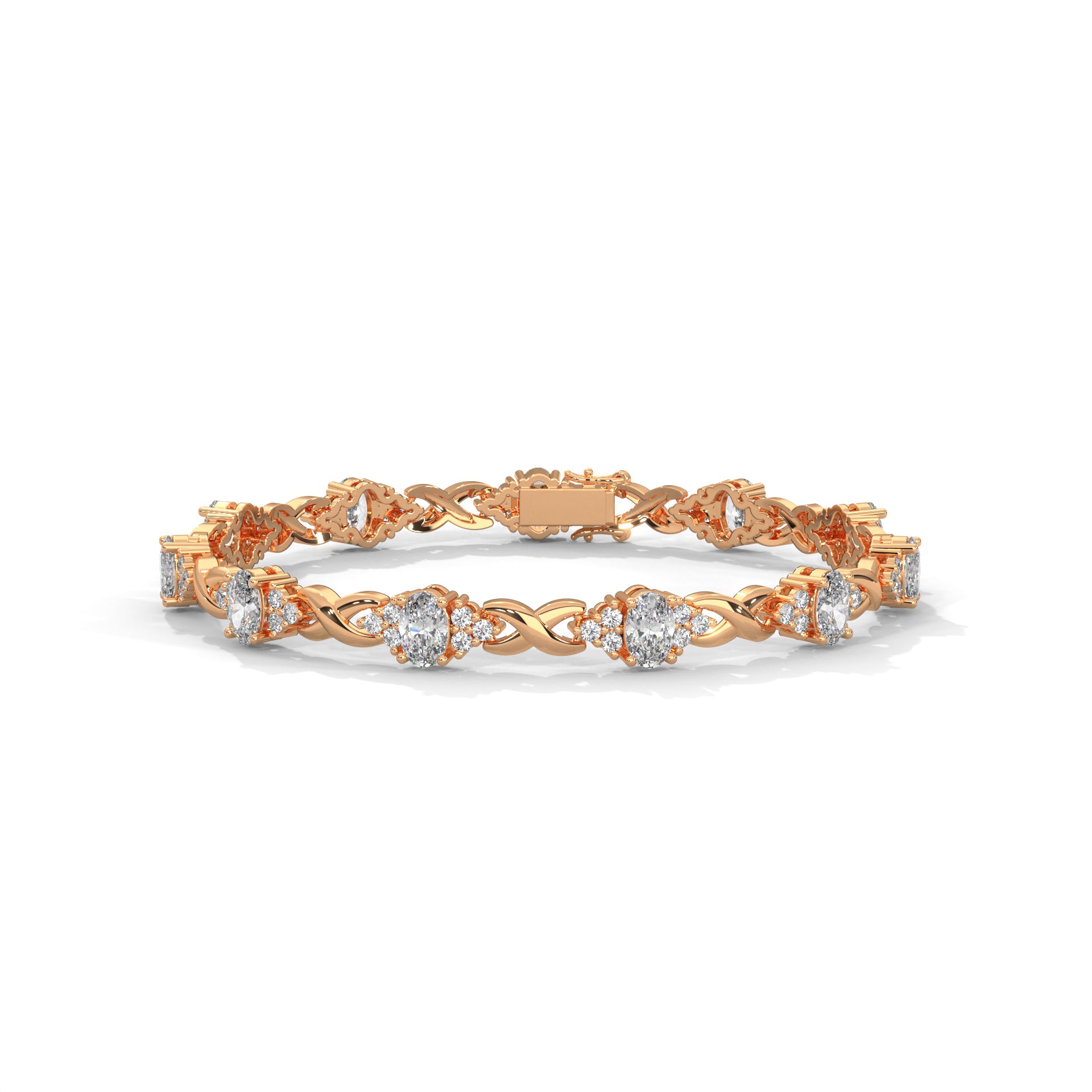 Elysian Twist Oval-Cut Lab-Grown Diamond Bracelet | 6.67 CTW