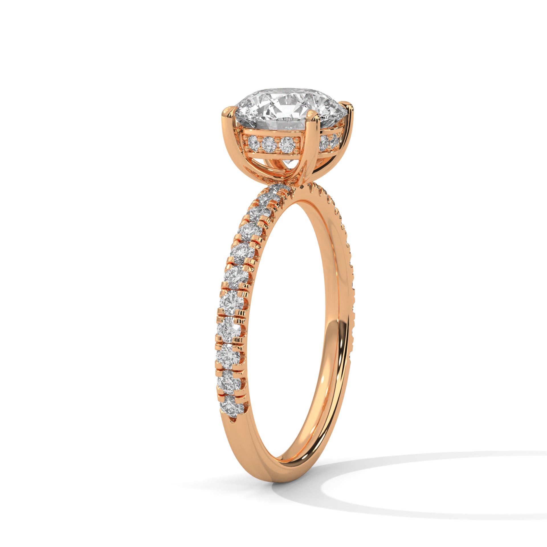 Classic Pave 2.47CTW Round Lab-Grown Diamond Engagement Ring